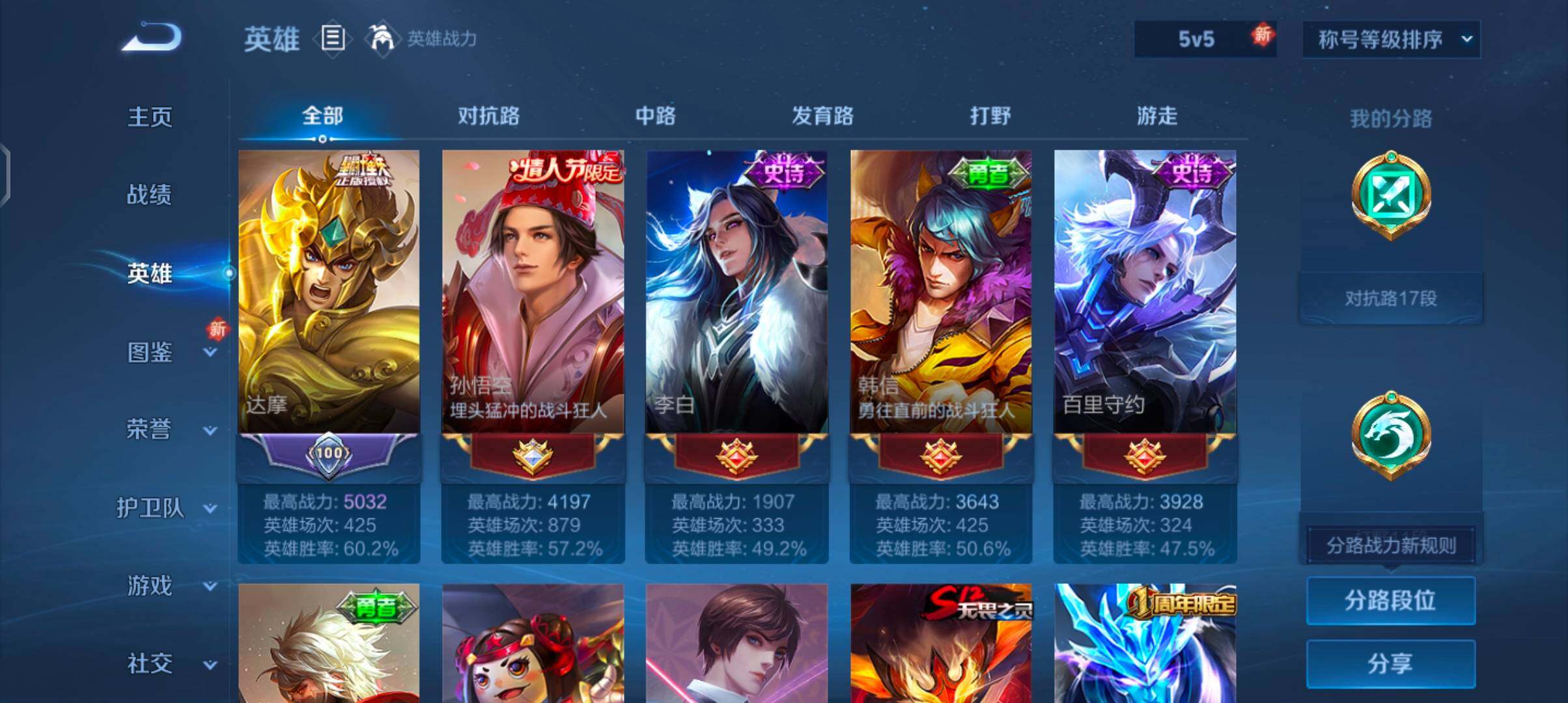 WZJZ3372077王者荣耀账号详情图5 WZJZ3372077王者荣耀账号详情图5