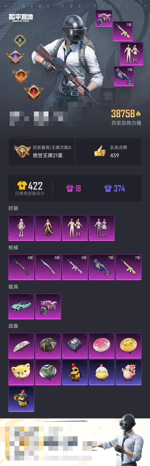 HPQM3400436和平精英账号详情图6 HPQM3400436和平精英账号详情图6