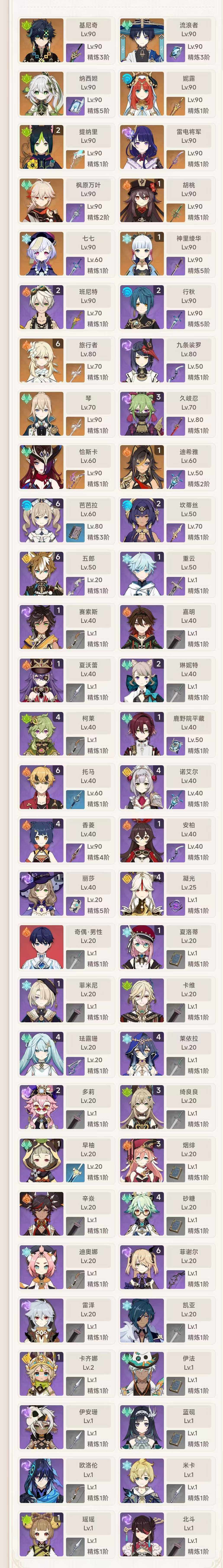 YSEY314704原神账号详情图3 YSEY314704原神账号详情图3