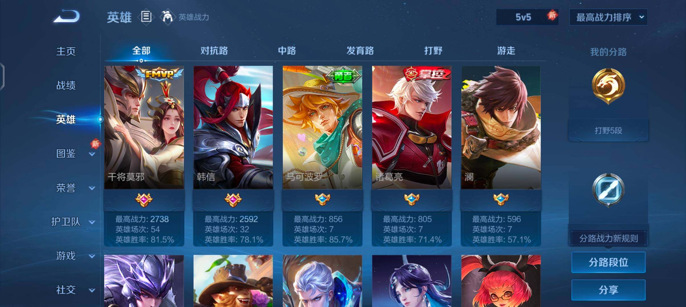 WZJZ3385039王者荣耀账号详情图5