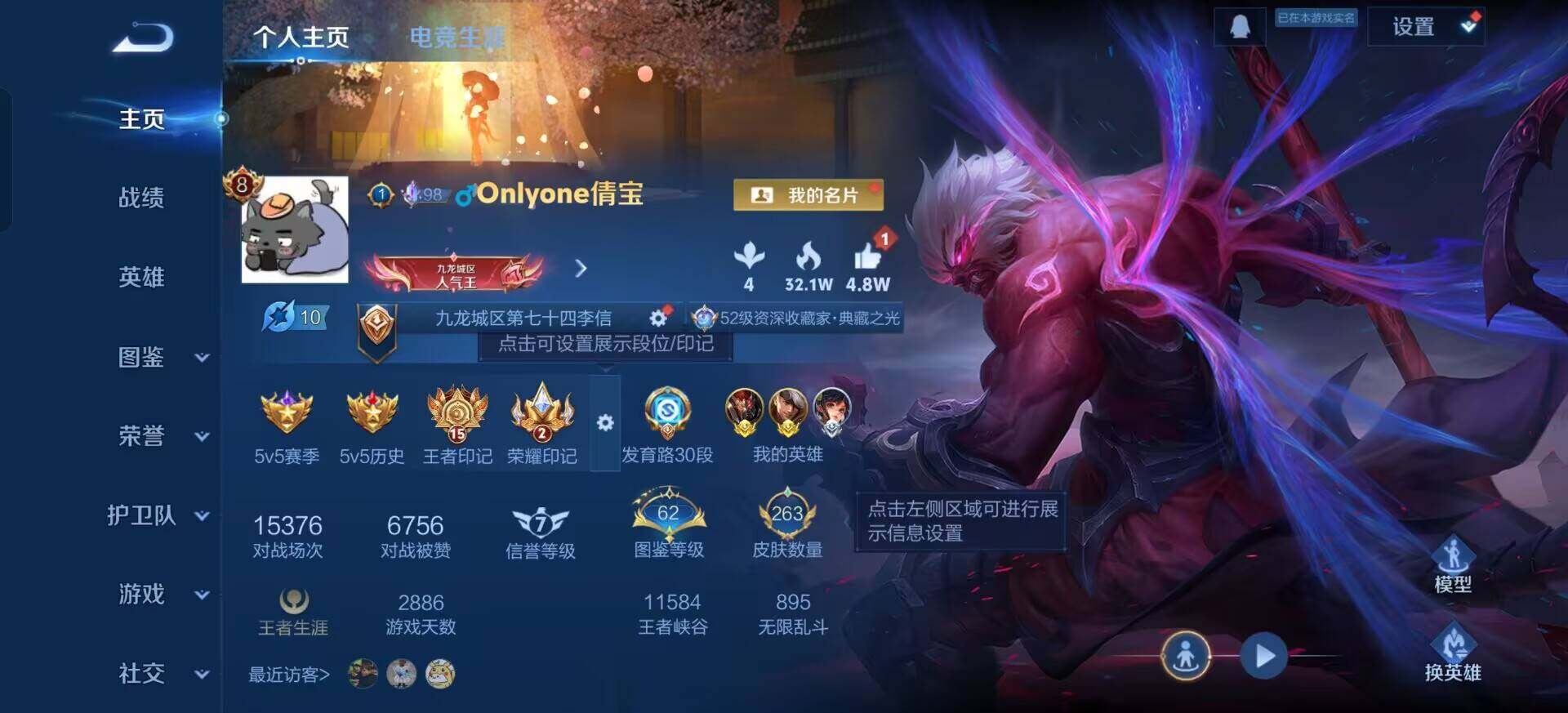 WZQM3380353王者荣耀账号详情图3 WZQM3380353王者荣耀账号详情图3