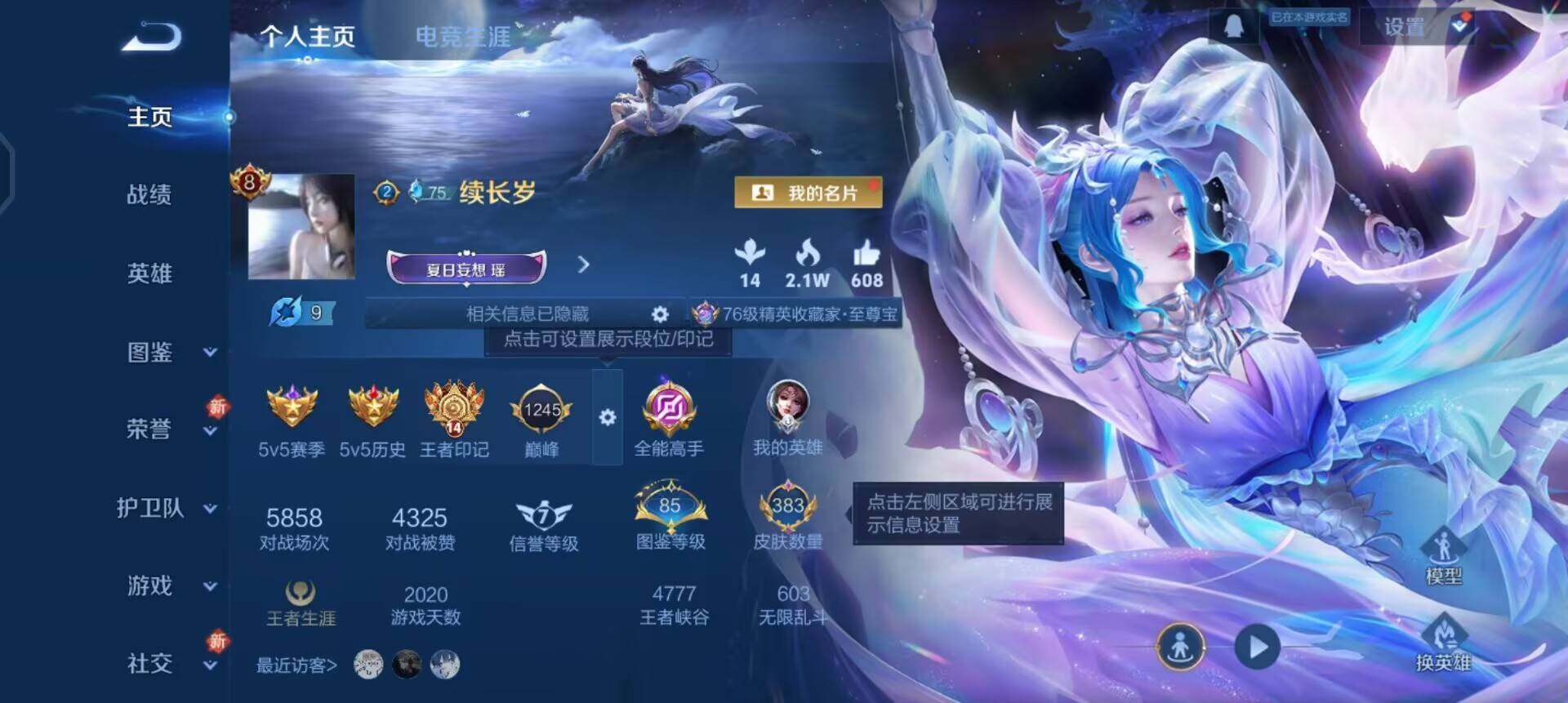 WZQM3374949王者荣耀账号详情图3 WZQM3374949王者荣耀账号详情图3