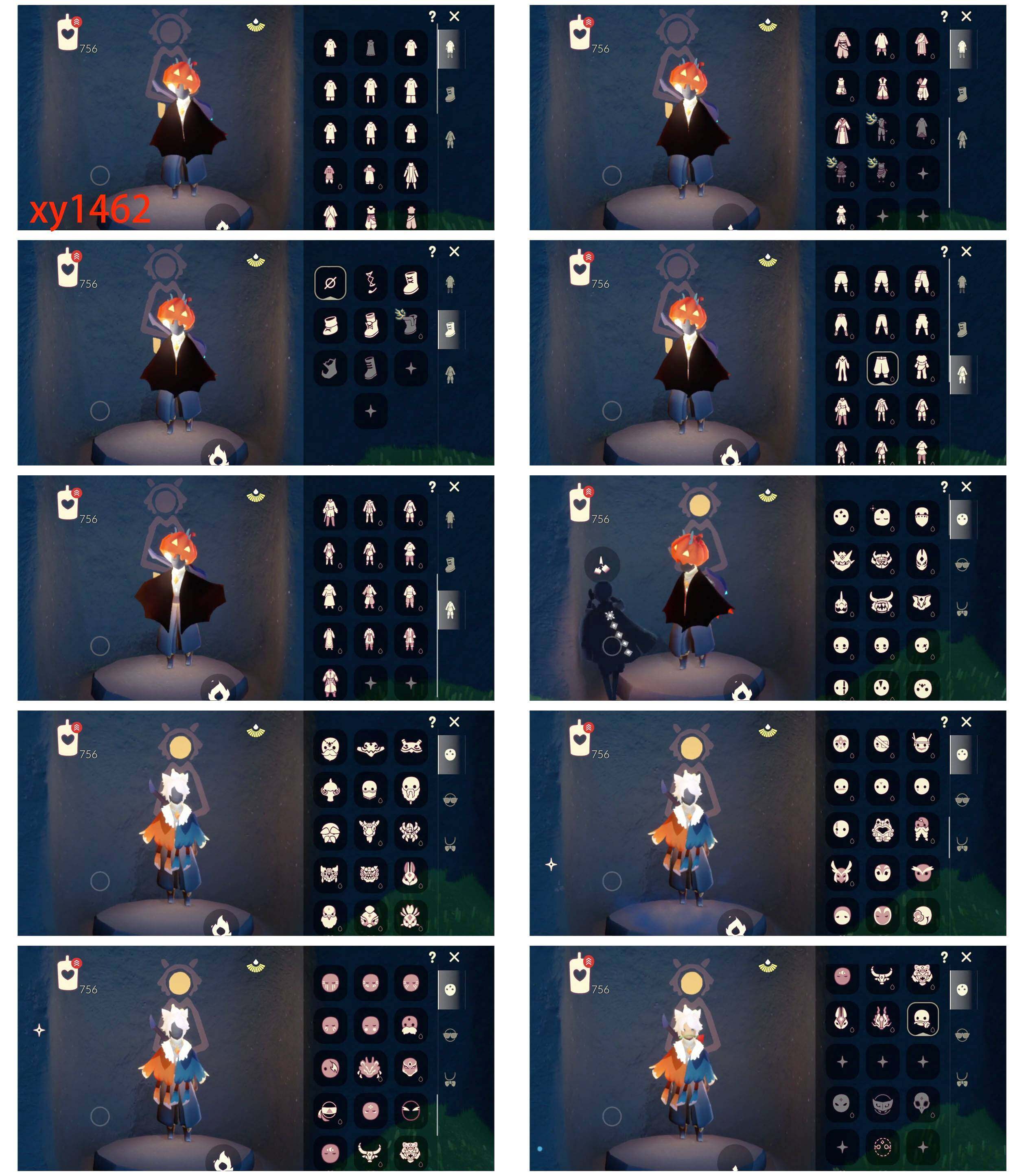 光遇账号安卓官服蝙蝠套装白枭白棉裤九色鹿鹿角蛛丝斗彩虹耳机武士裤明制帽正太头透明蝶翼详情看图价格可谈资源：蜡烛756  爱心93   10翼
已毕业地图：全图毕业
毕业季节：梦想季  集结季  风行季  表演季  