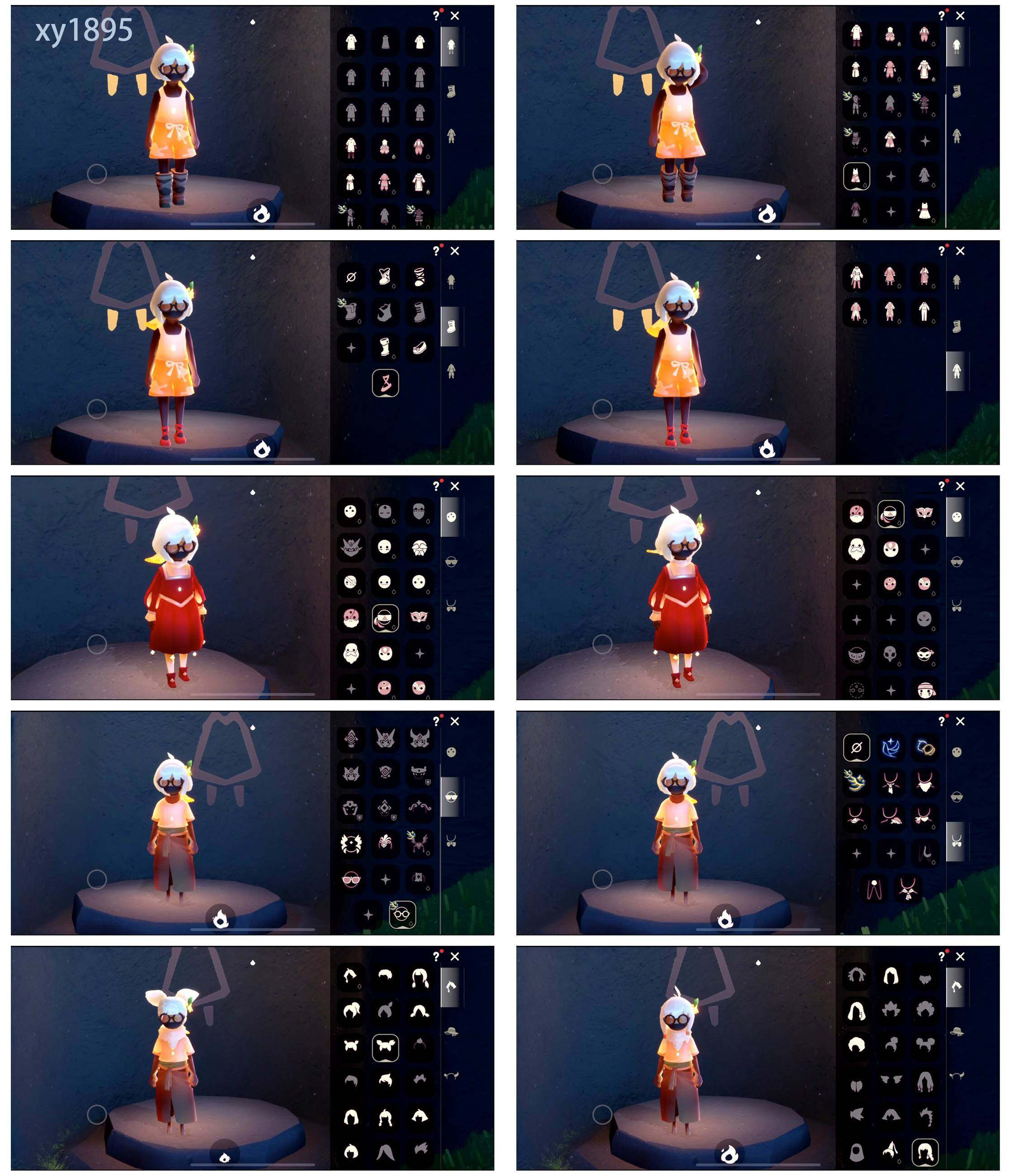 光遇账号iOS官服详情看图，价格可刀
连衣裙乌羽斗虚荣正太头青衫落拓斗米色西装裤
资源：蜡烛606 爱心508  无翼
稀有礼包：连衣裙 青衫落拓 粽子发饰
热门裤子：海浪阔腿裤 流珠红色连 探险燕尾礼 米色西装裤 