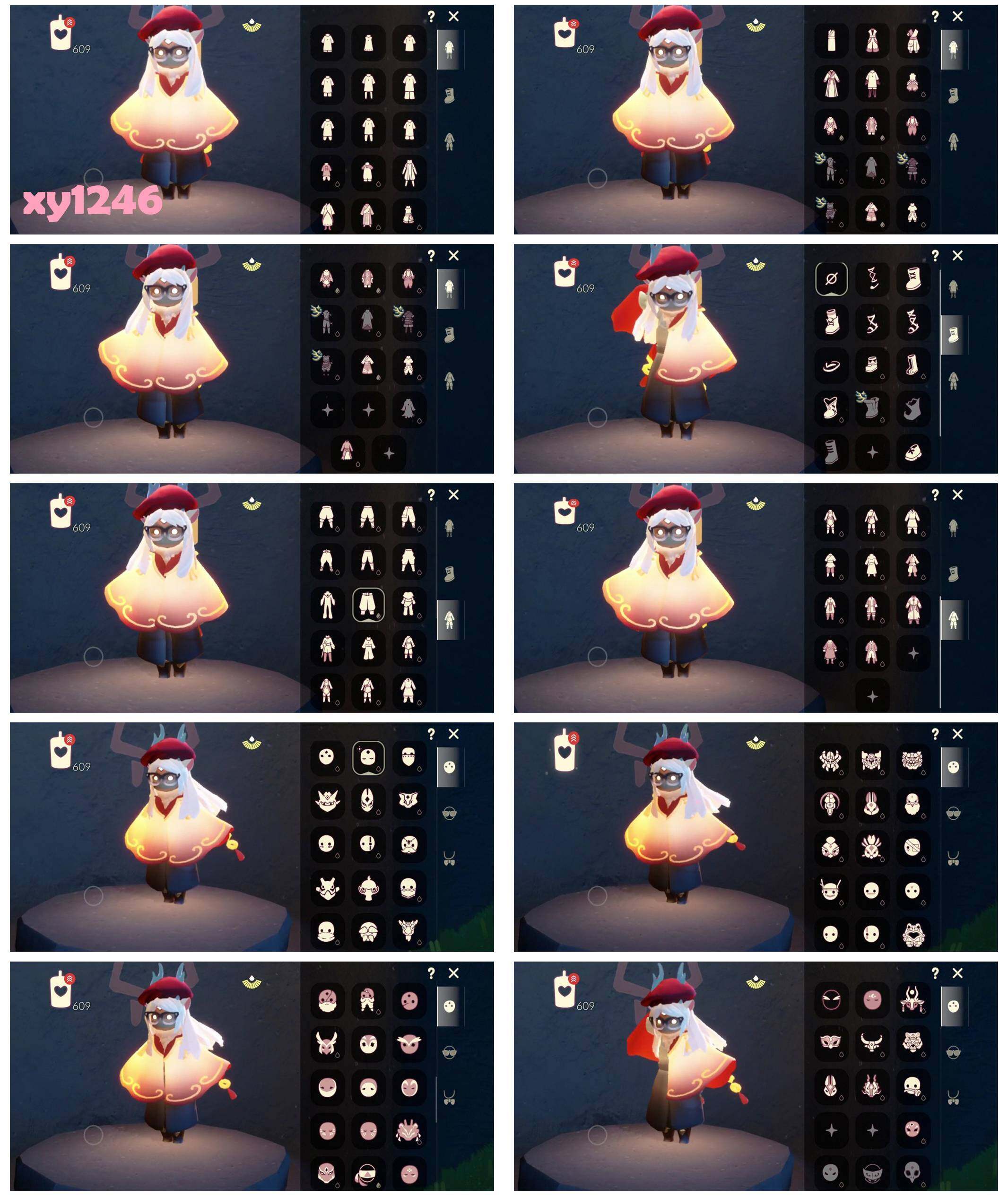 光遇账号华为渠道服狗头绊爱巫师帽青衫落拓圣诞鹿角小王子斗篷武士裤搓澡巾奔月长袍
资源：蜡烛609 爱心124 红烛19 翼11
已毕业地图：全图毕业
毕业季节：预言季 梦想季 王子季 表演季 夜行季 拾光季 九色鹿 