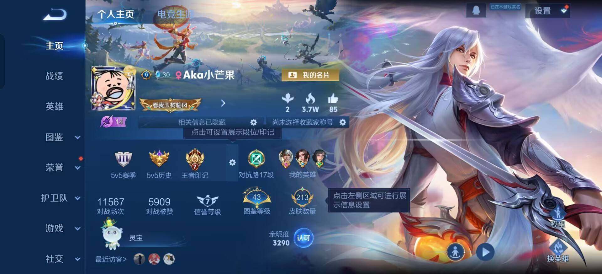 WZQM3375498王者荣耀账号详情图5