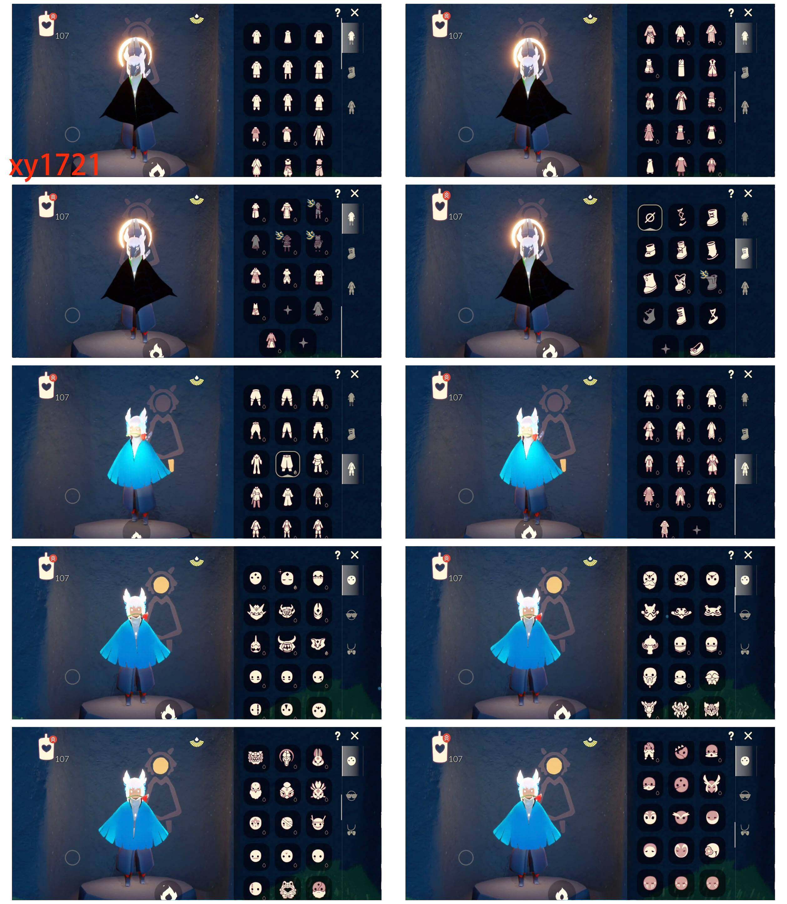 光遇账号华为渠道服阿努比斯TGC黑底斗白枭透明蝶翼蝙蝠斗蛛丝斗欧若拉之声巫师帽线框斗详情看图，价格可刀
源：蜡烛107  爱心988  红烛73  11翼
已毕业地图：全图毕业
毕业季节：预言季  梦想季  集结季 