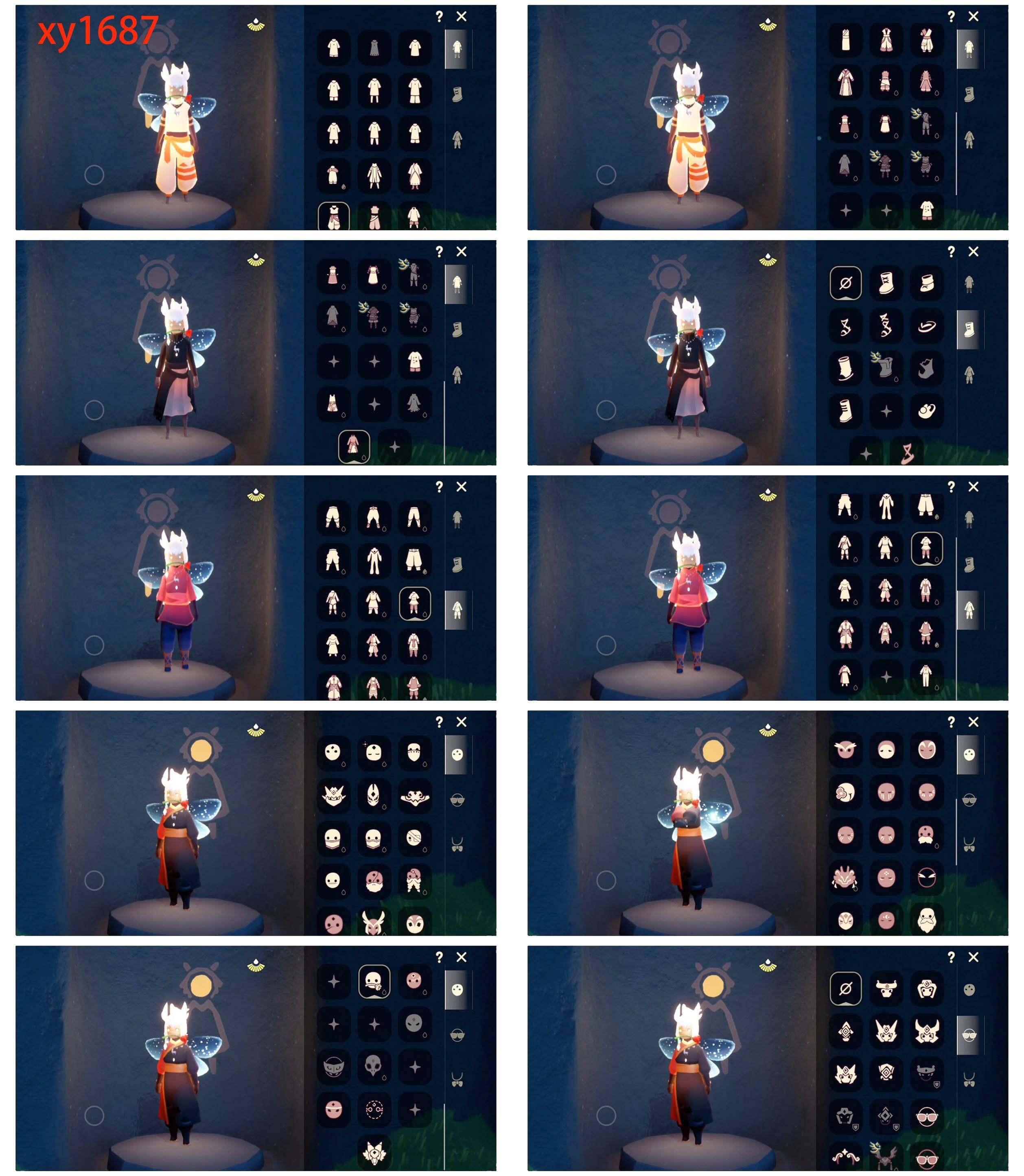 光遇账号华为渠道服透明蝶翼白枭莲花斗巫师帽海龟斗粽叶斗星月头冠九色鹿角蝙蝠套武士裤搓澡巾详情看图，价格可刀
资源：蜡烛49  爱心49   9翼
已毕业地图：全图毕业
毕业季节：表演季 欧若拉季 归巢季 九色鹿季 筑