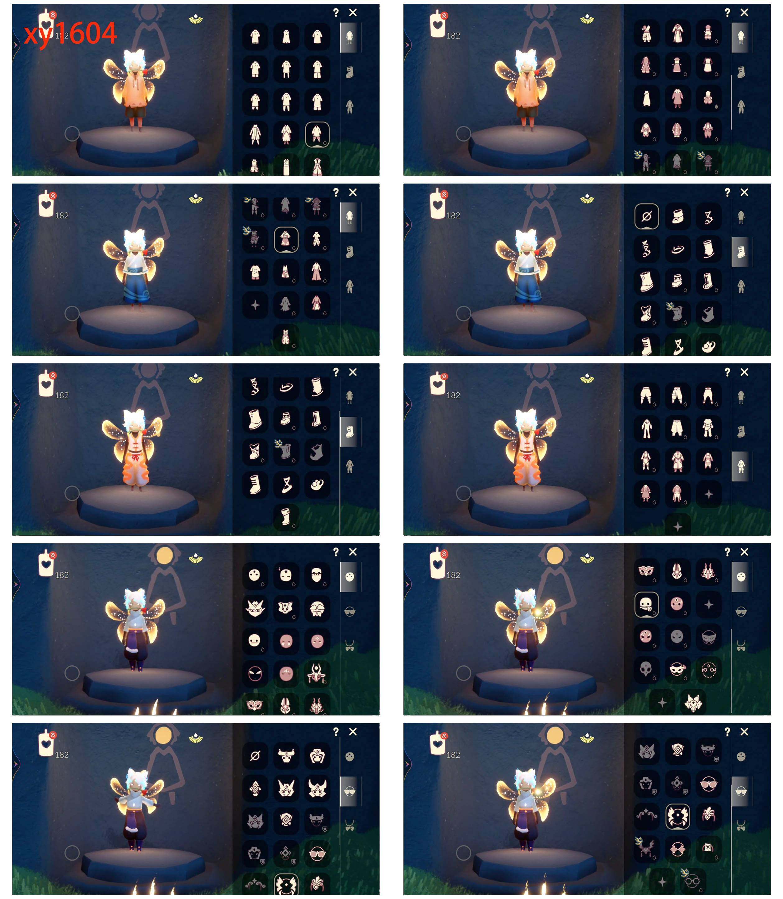 光遇账号vivo渠道服蝙蝠套装巫师帽白雪斗篷小王子斗篷圣诞鹿角欧若拉之翼橘子发饰青衫落拓搓澡巾玫瑰面具
资源：蜡烛163  爱心9   红烛37  11翼
已毕业地图：晨岛  云野  雨林  霞谷  禁阁
毕业季节：归巢