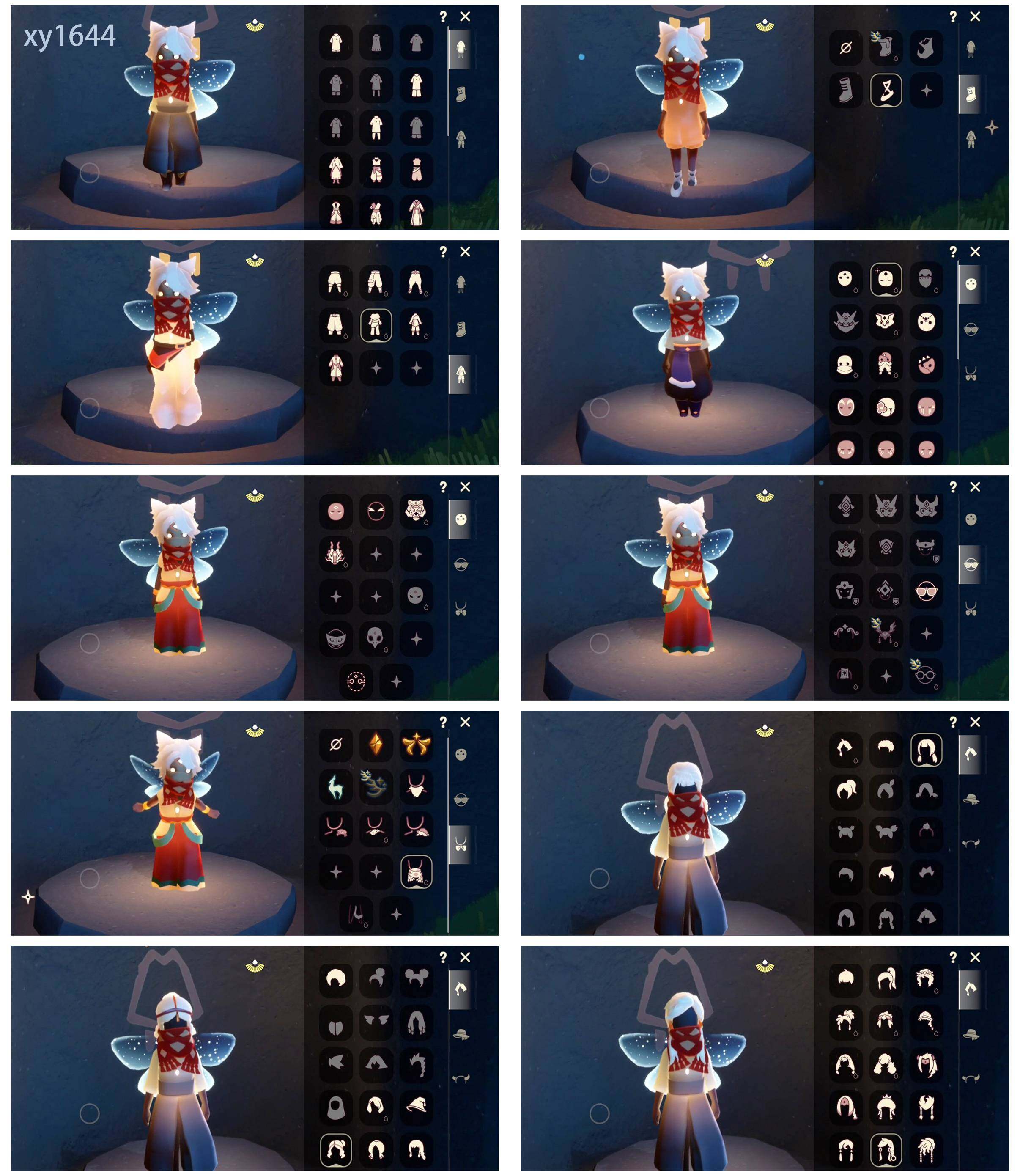 光遇账号安卓官服透明蝶翼武士裤高马尾猫耳展翼圆环斗暗彩斗篷高马尾资源：蜡烛299 爱心144 红烛36 翼11
已毕业地图：
毕业季节：破晓季 欧若拉 九色鹿
稀有礼包：桔子发饰 玉兔发饰 星月头冠 冥龙号角
热门