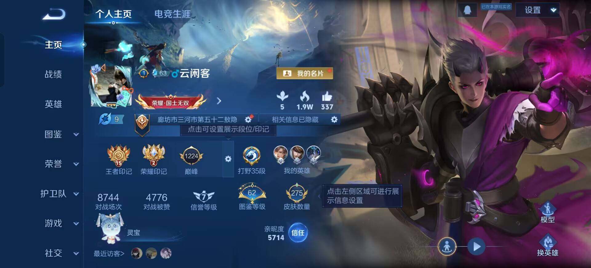 WZQM3382447王者荣耀账号详情图3