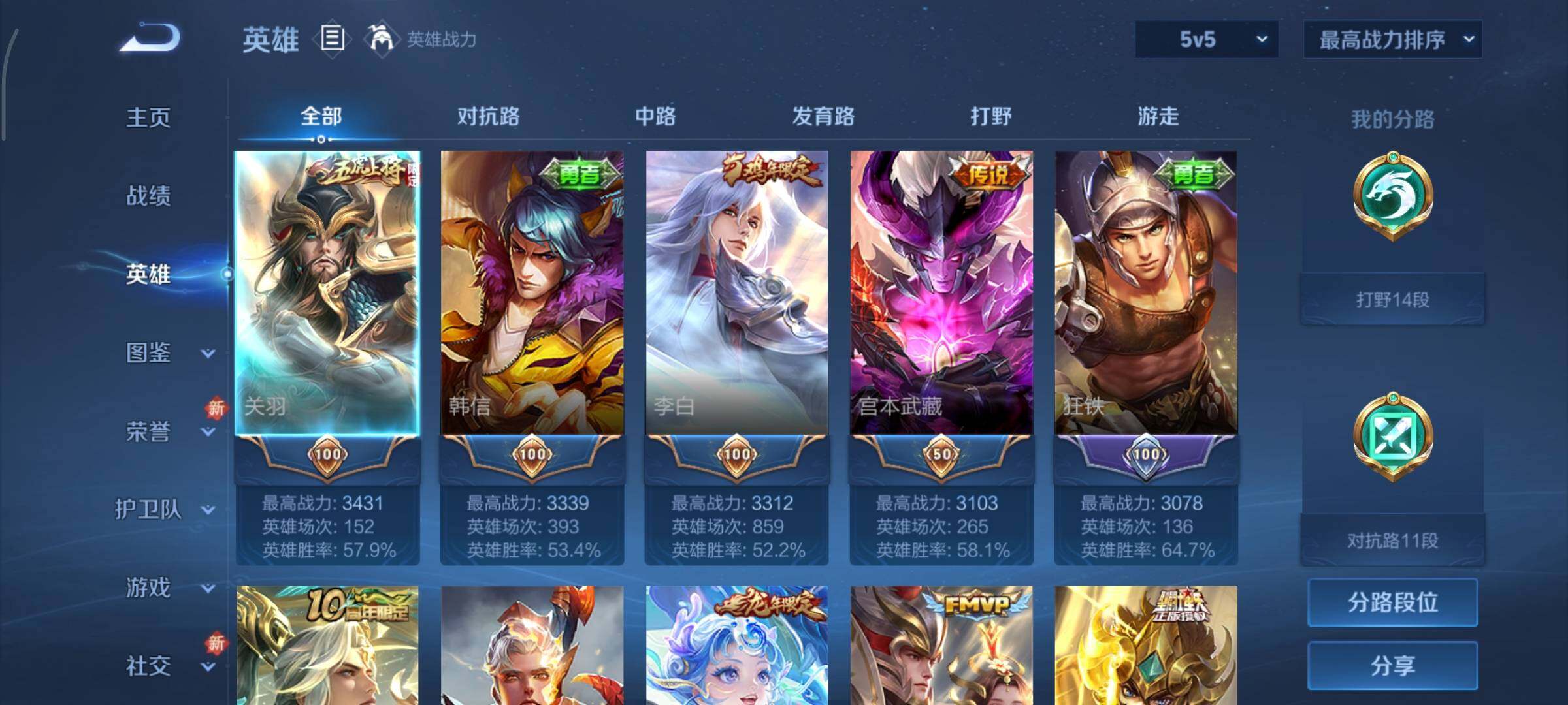 WZCMY3377301王者荣耀账号详情图3