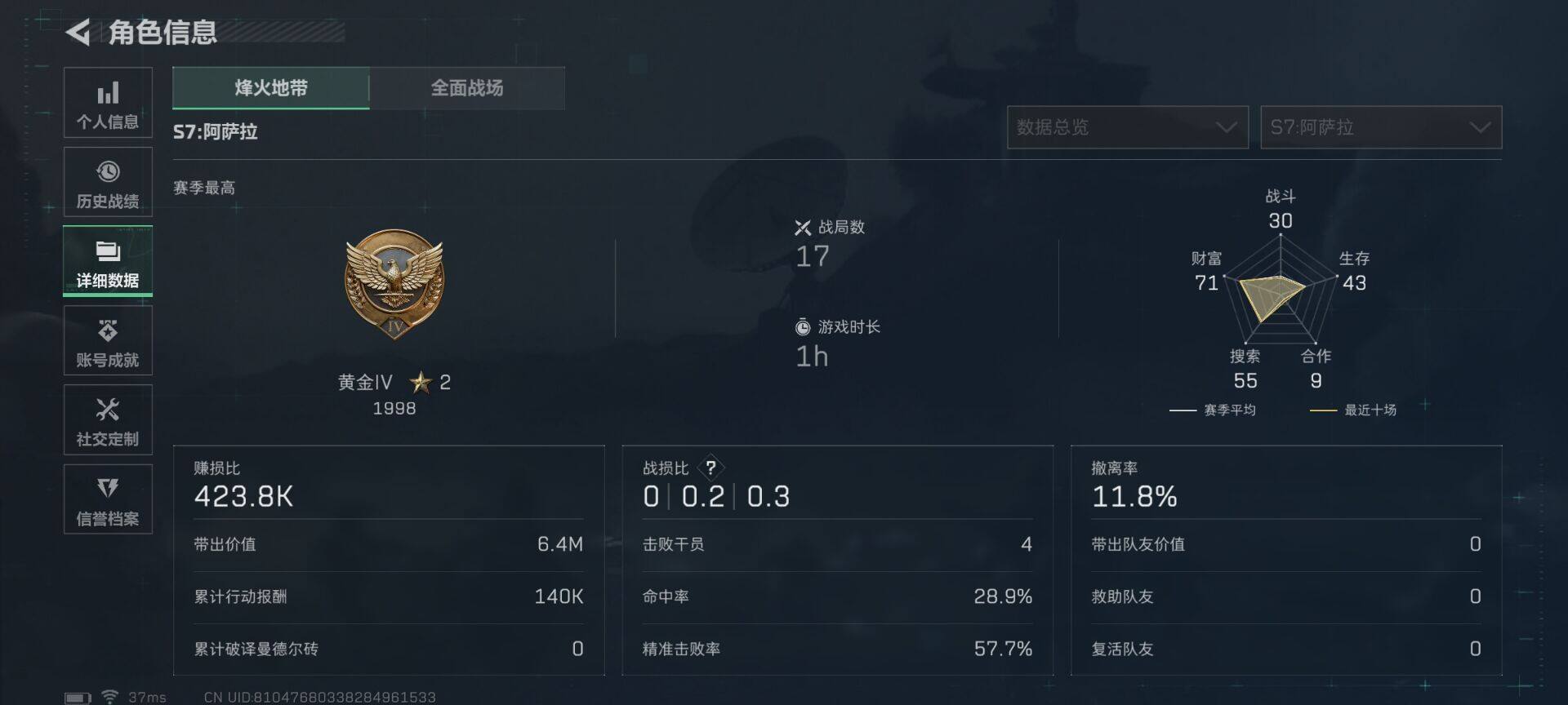 SJZEY365752三角洲行动账号详情图5