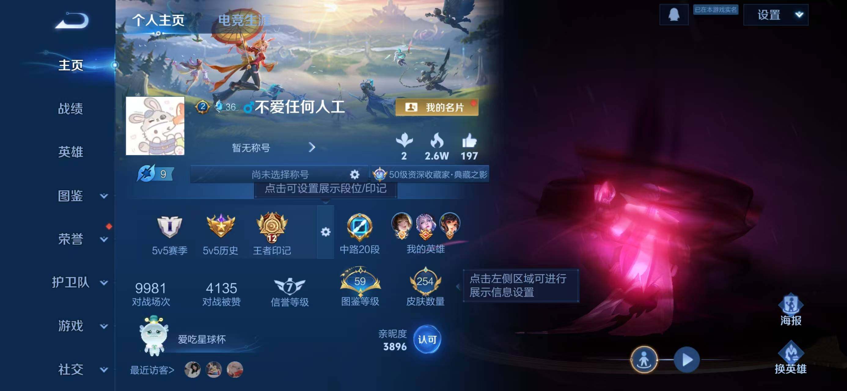 WZQM3385661王者荣耀账号详情图3