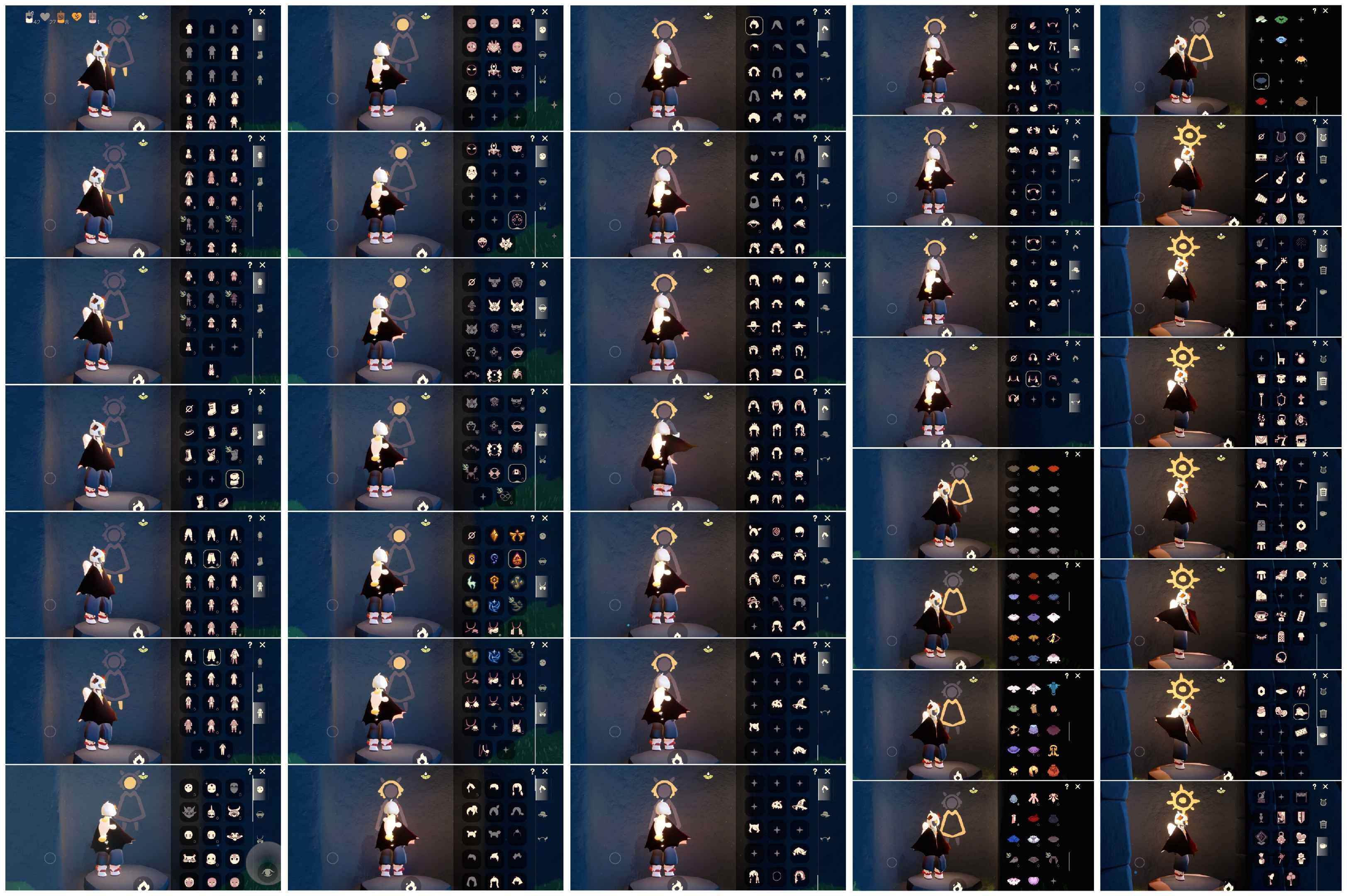 光遇账号安卓官服HY1117     安邮 【毕业图】霞谷 【毕业季】追忆季，夜行季，九色鹿，青鸟季 【蜡烛】42 【爱心】27 【稀有礼包】瑞气服饰，圣诞雪人，星月头冠，水母肩饰，巫师帽，贝壳发饰，玉兔发饰，四叶