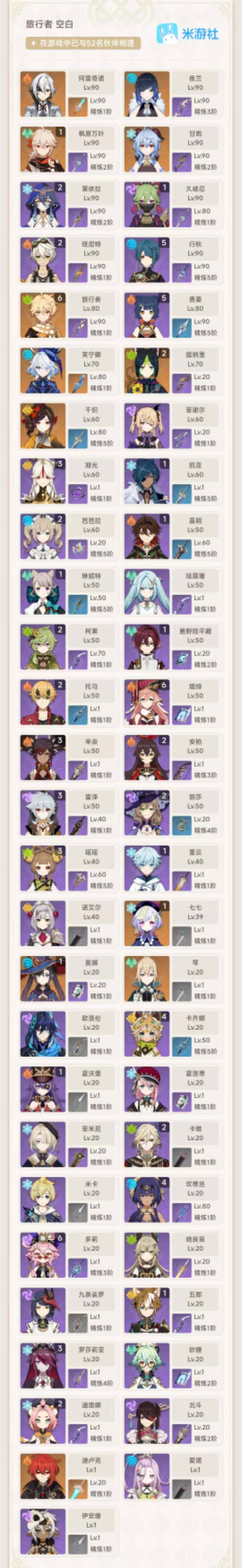 YSEY315180原神账号详情图3