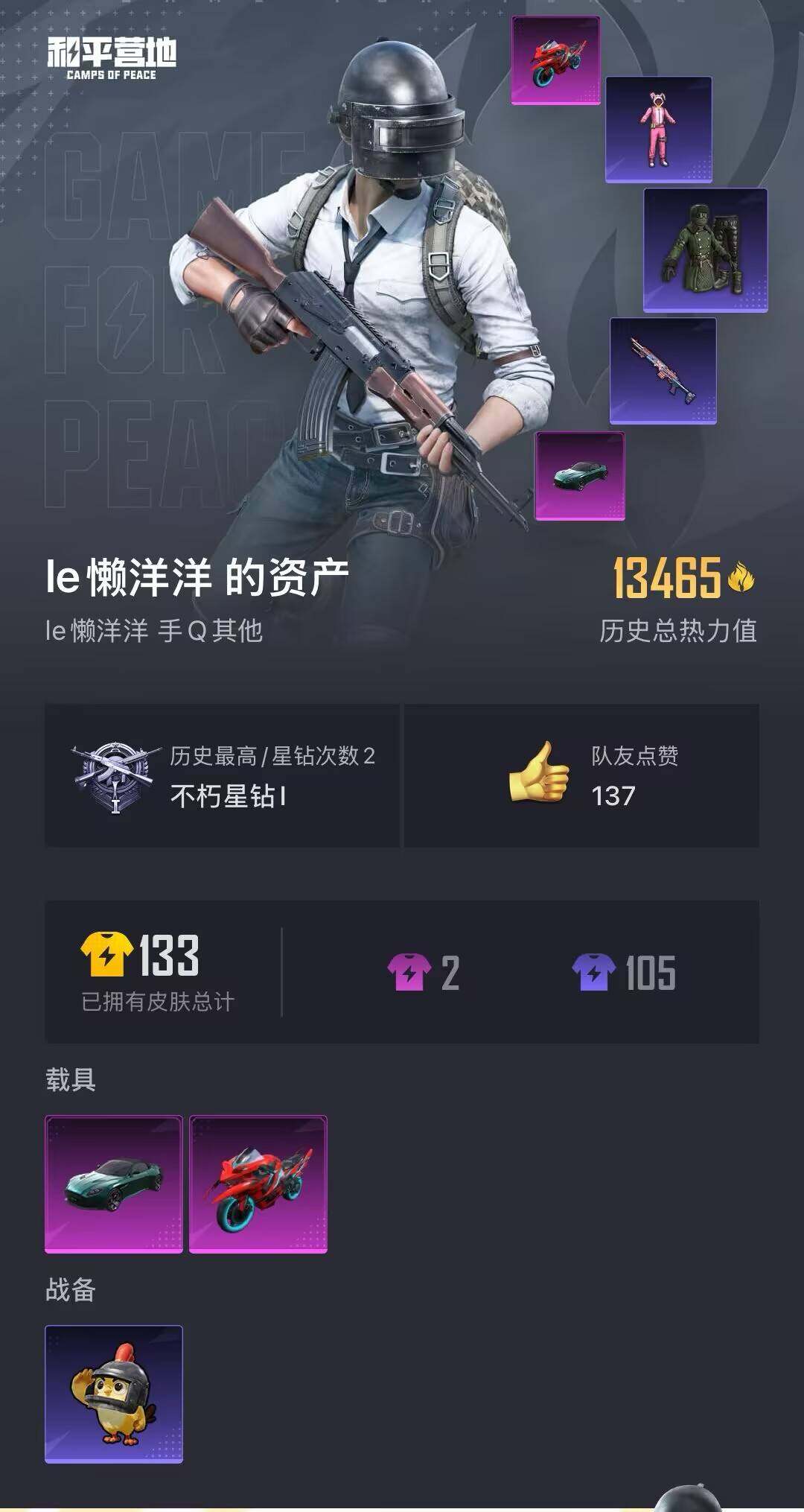 HPQM3394715和平精英账号详情图3 HPQM3394715和平精英账号详情图3