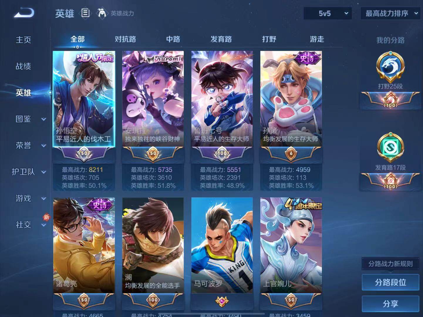 WZLX3382156王者荣耀账号详情图3