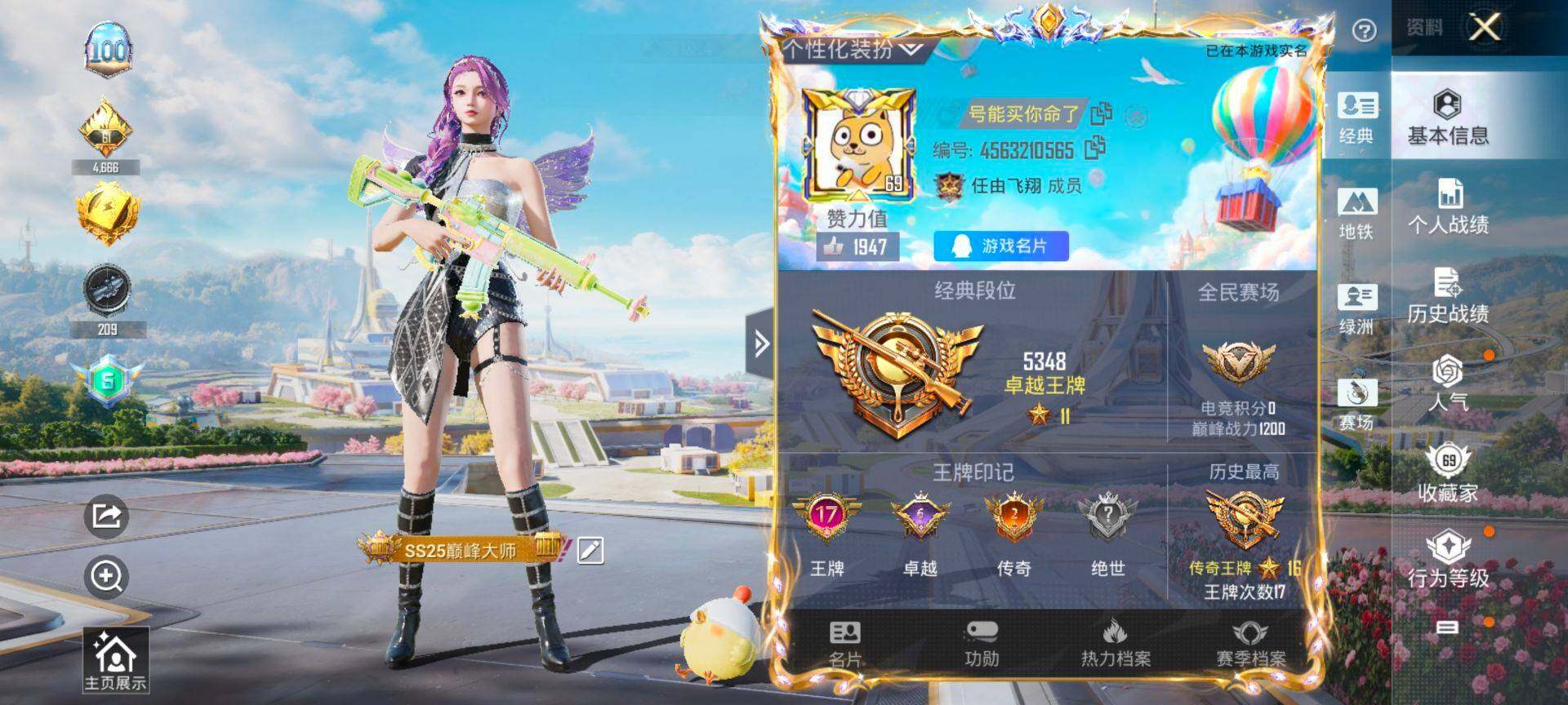 HPCMW3429206和平精英账号详情图3 HPCMW3429206和平精英账号详情图3