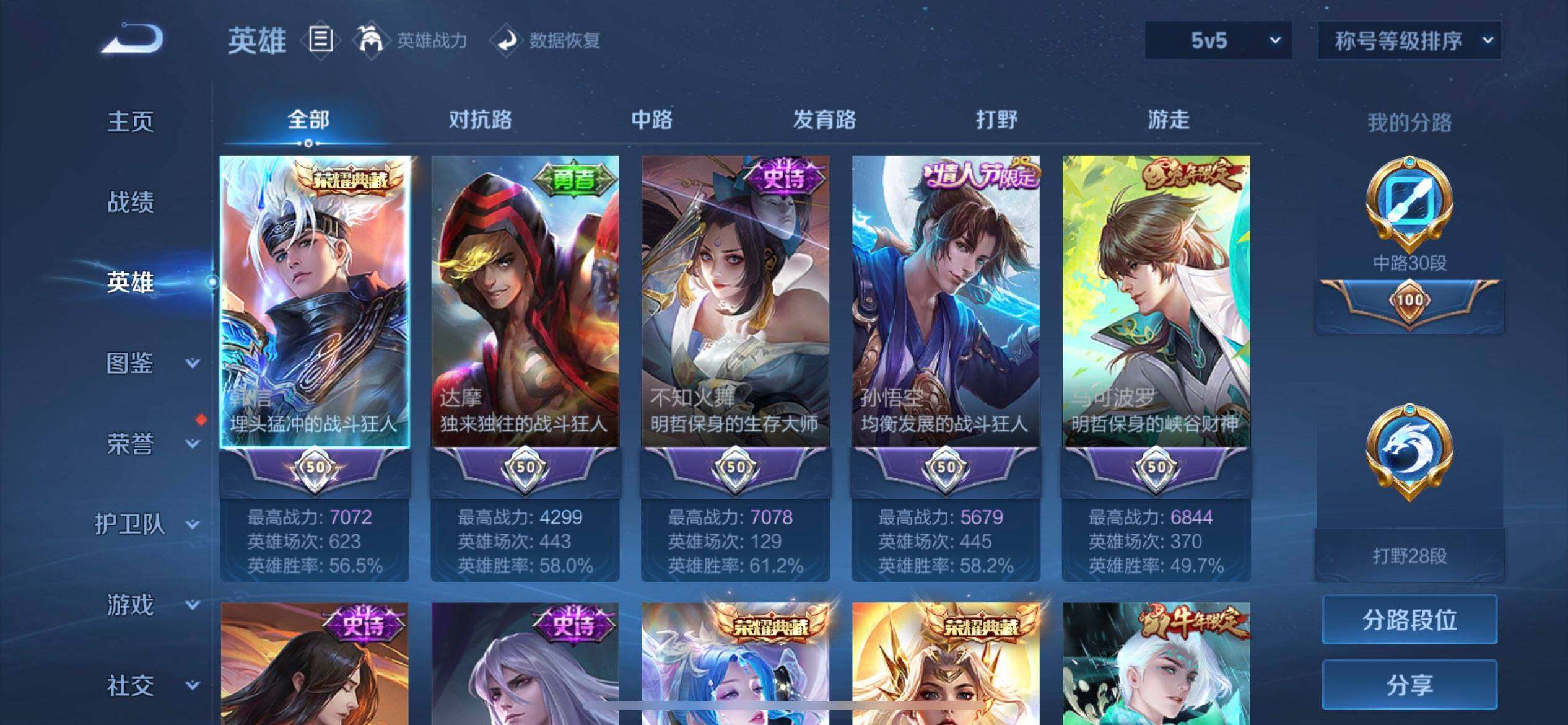 WZQM3384553王者荣耀账号详情图5