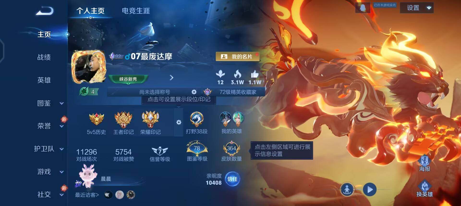 WZQM3395206王者荣耀账号详情图3