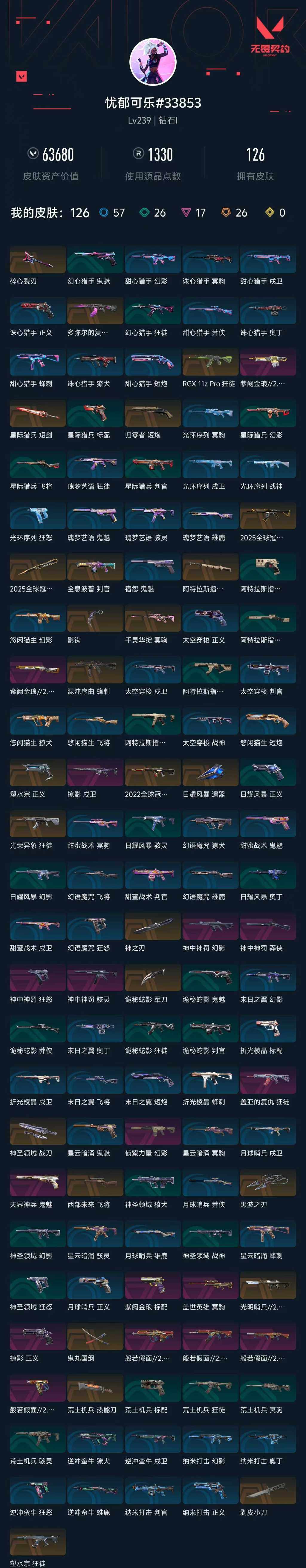 WWQXL324969无畏契约账号详情图5 WWQXL324969无畏契约账号详情图5