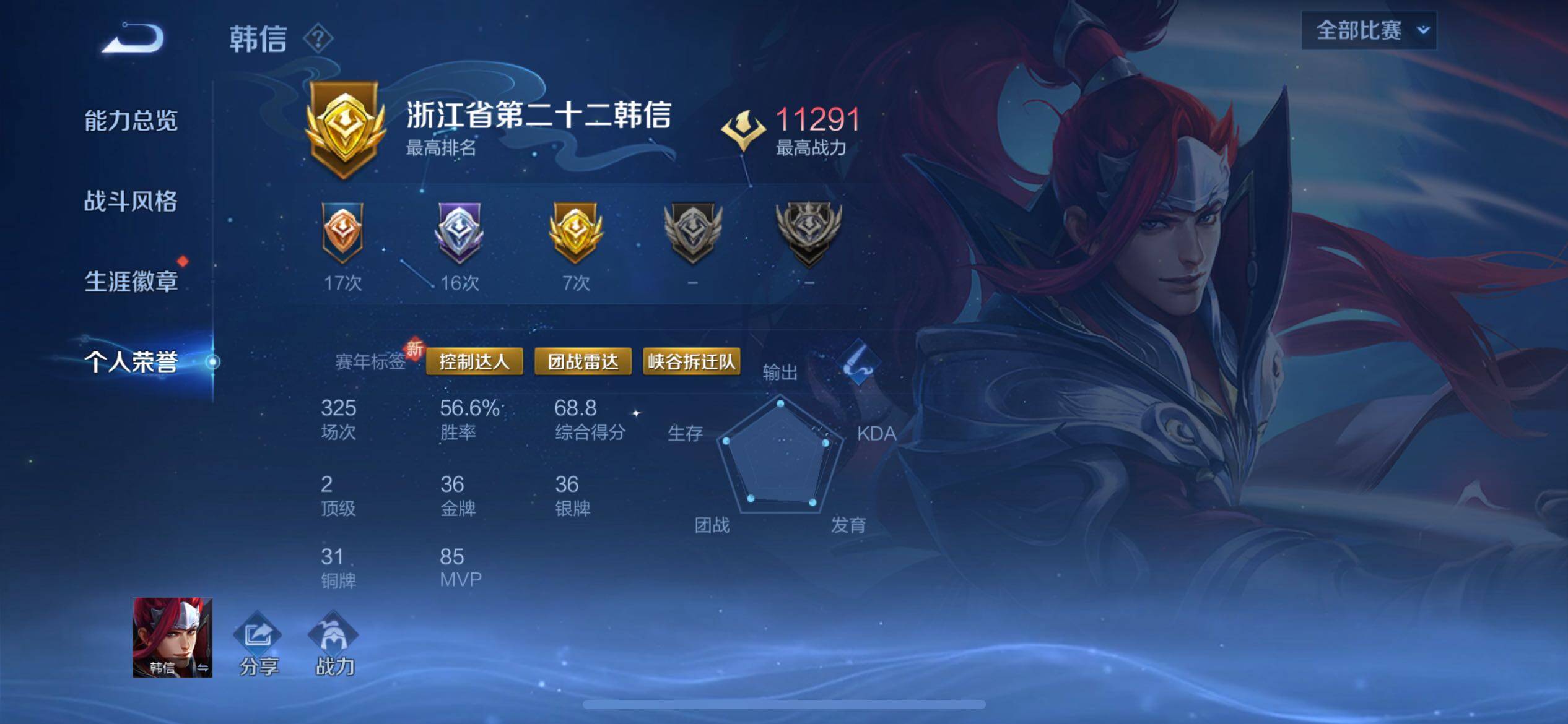 WZCMW3400525王者荣耀账号详情图4