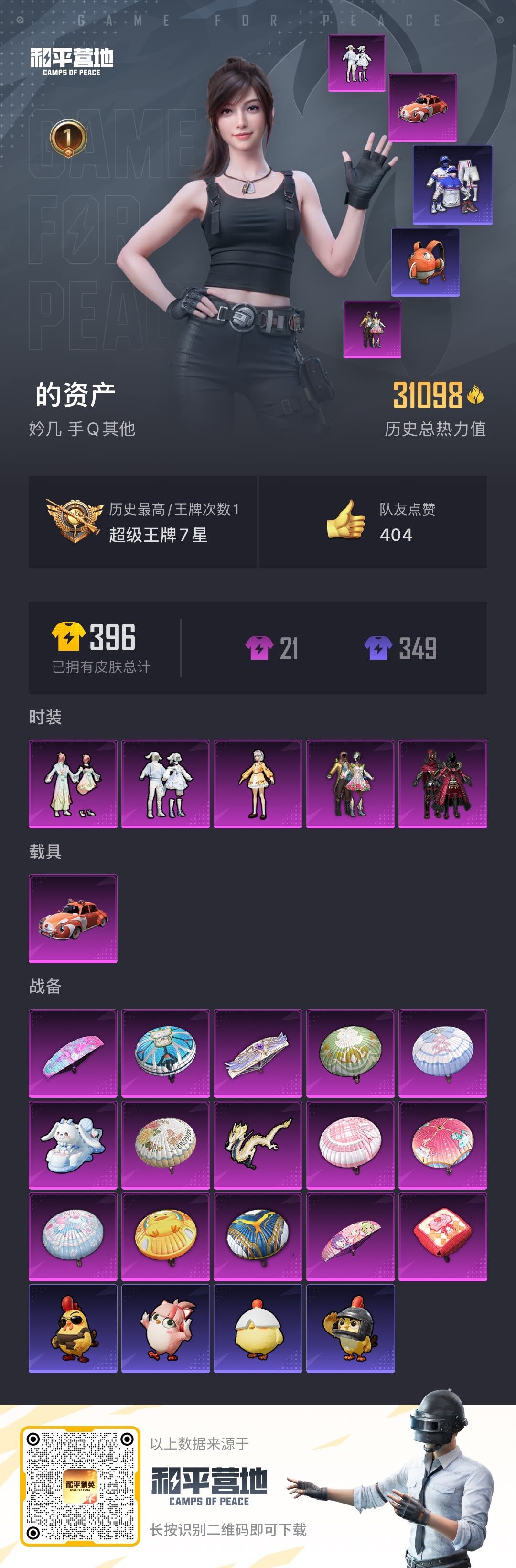 HPQM418375和平精英账号详情图3