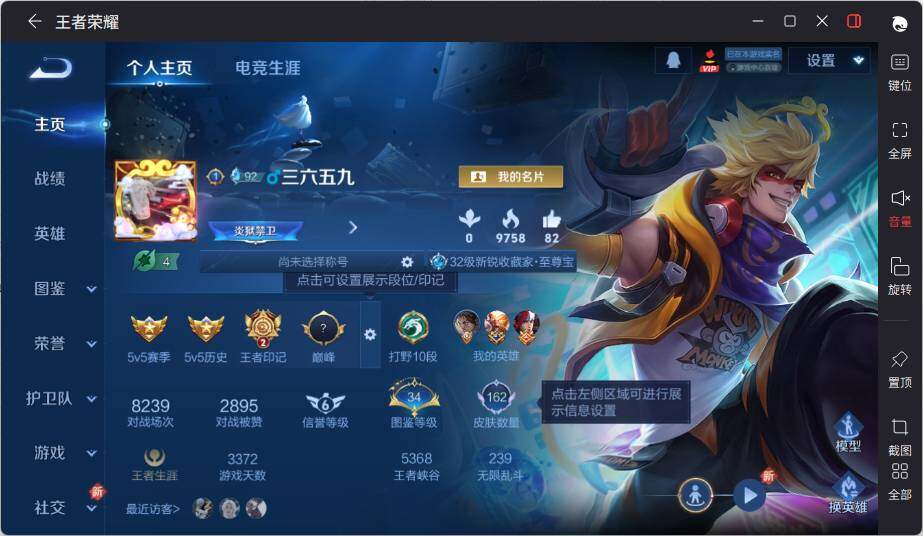 WZLX3391341王者荣耀账号详情图5