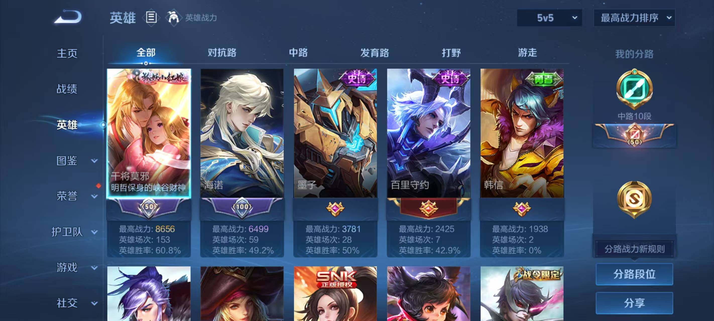 WZLX3387776王者荣耀账号详情图3