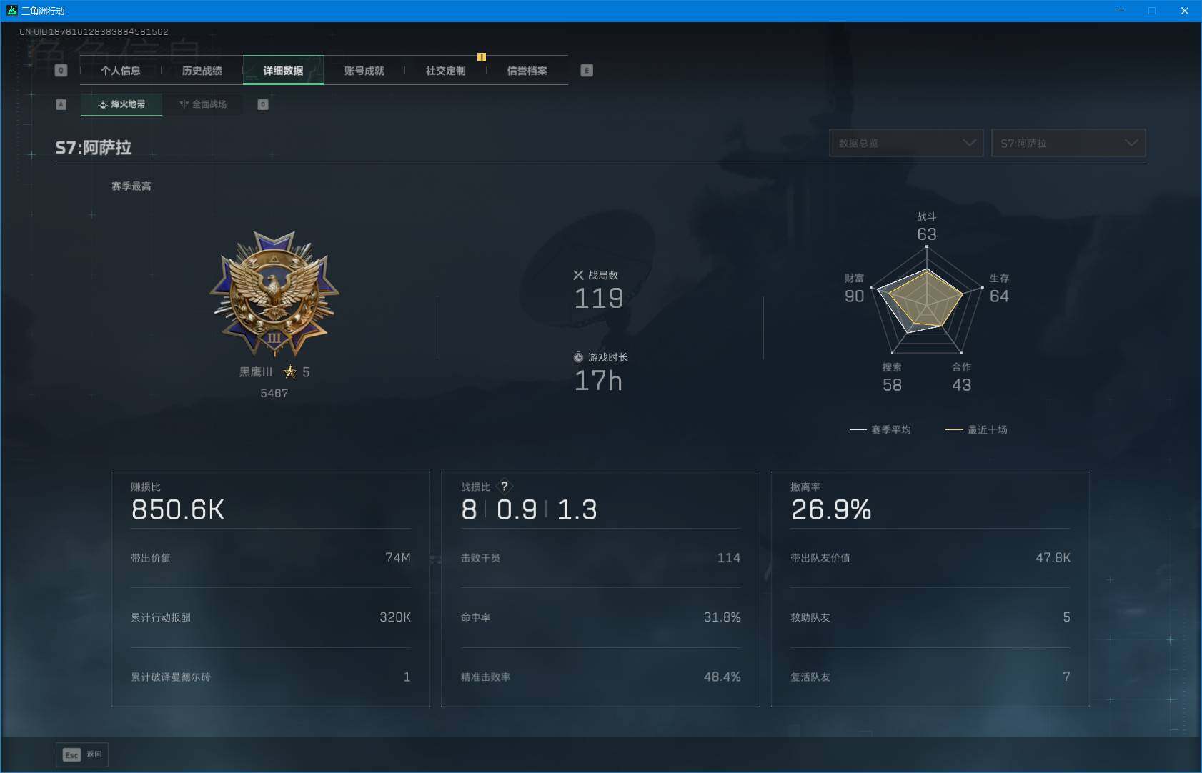 SJZQM370638三角洲行动账号详情图6 SJZQM370638三角洲行动账号详情图6