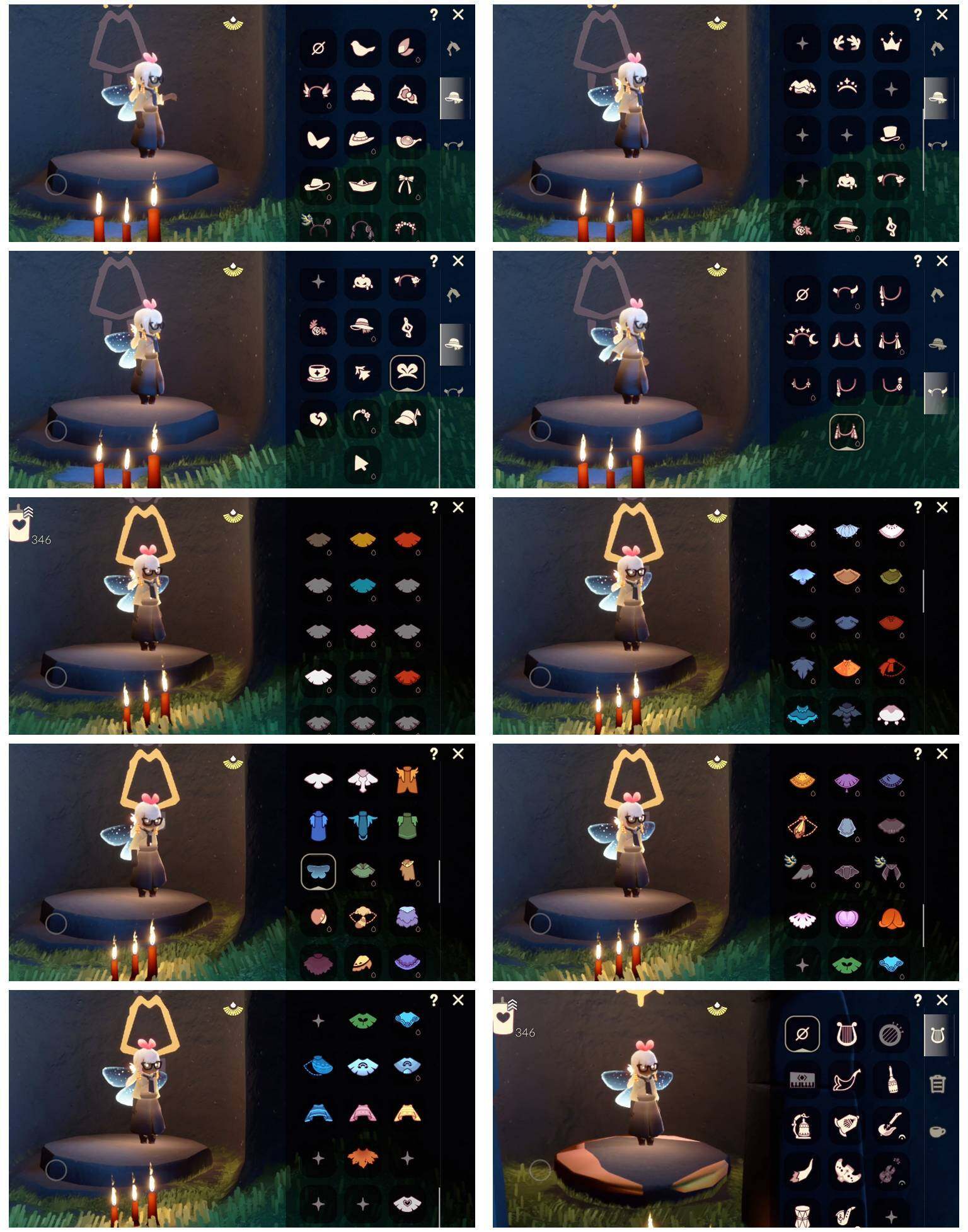 光遇账号安卓官服"
白枭武士裤巫师帽绊爱虚荣资源：蜡烛346  爱心10   红烛1  11翼
毕业季节：潜海季 表演季 破晓季 欧若拉季 追忆季 夜行季 拾光季 归巢季 半风行季 半筑巢季
稀有礼包：暗彩装扮 悦