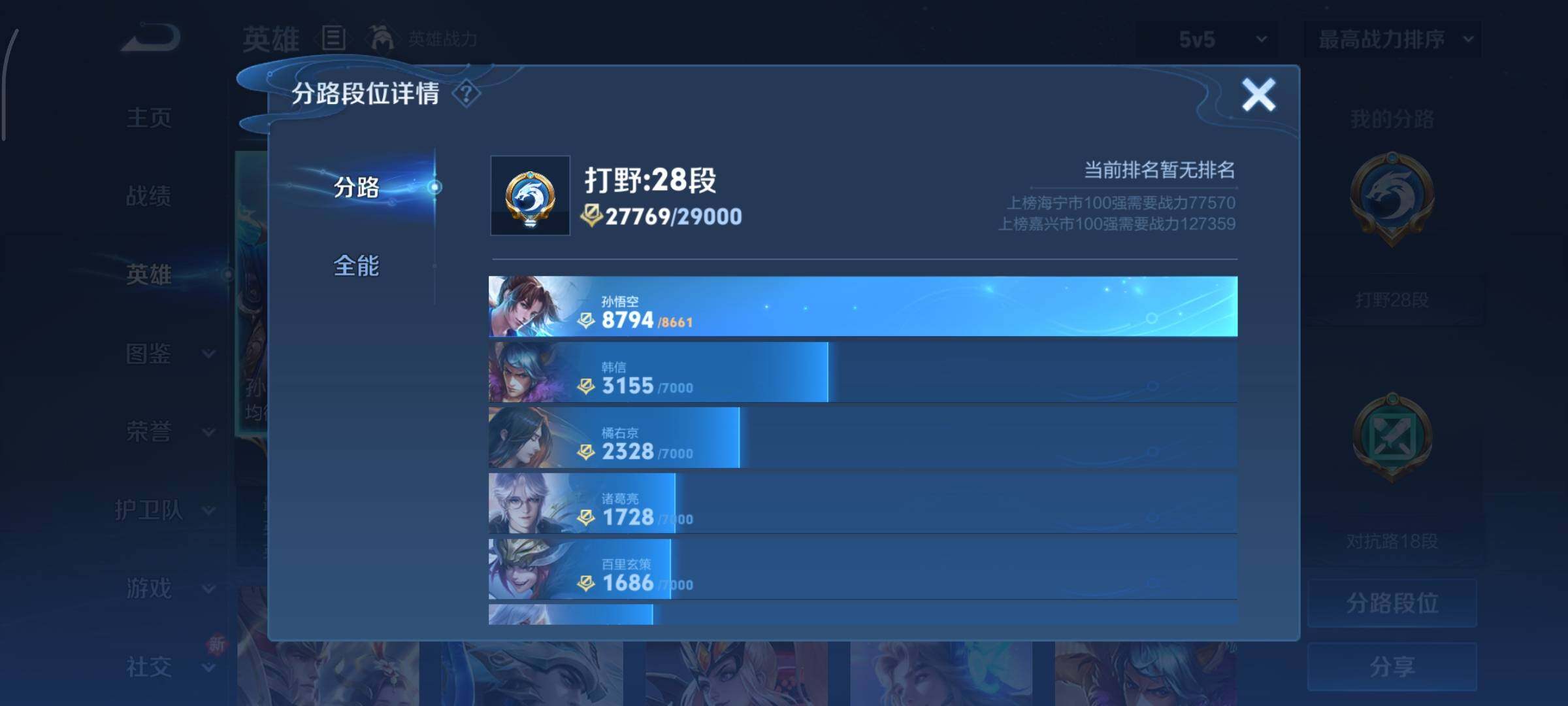 WZCMY3391659王者荣耀账号详情图4 WZCMY3391659王者荣耀账号详情图4