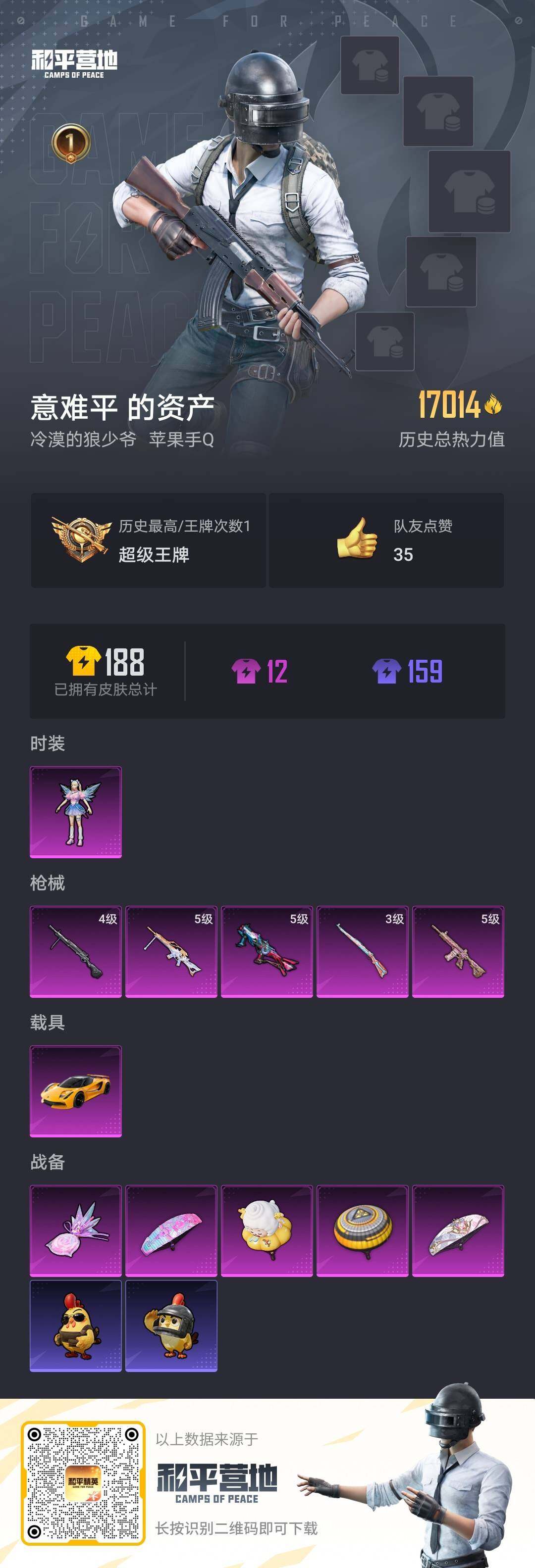 HPLX3403292和平精英账号详情图3 HPLX3403292和平精英账号详情图3