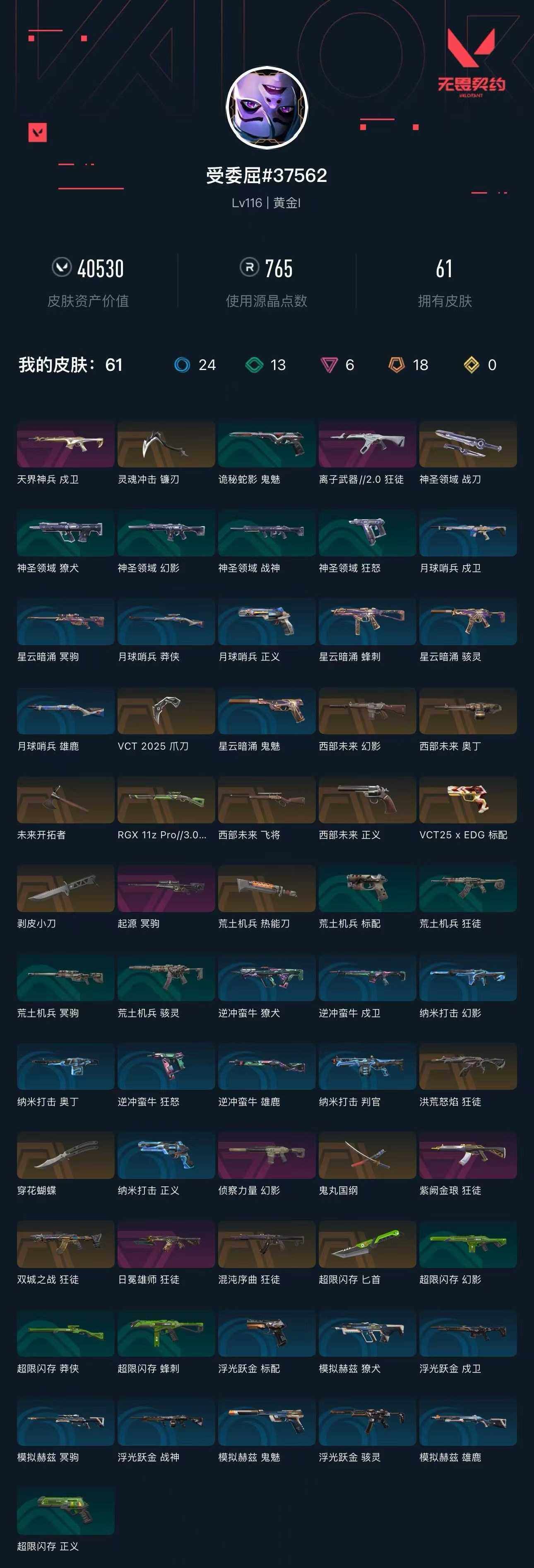 WWQXL325715无畏契约账号详情图5 WWQXL325715无畏契约账号详情图5