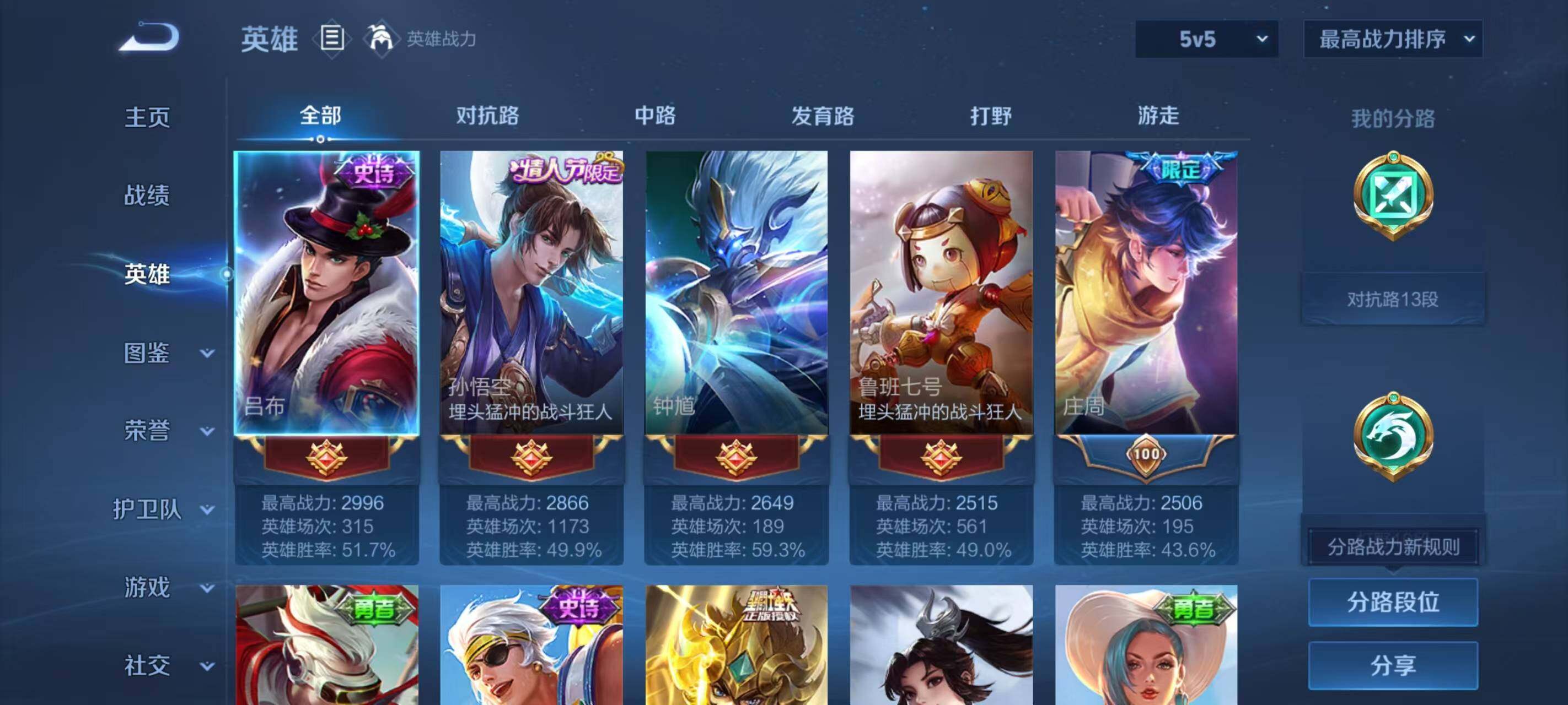 WZLX3390508王者荣耀账号详情图3