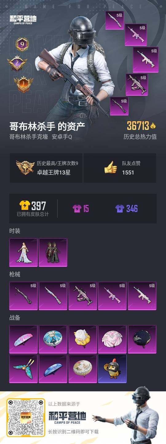 HPLX3403189和平精英账号详情图3 HPLX3403189和平精英账号详情图3