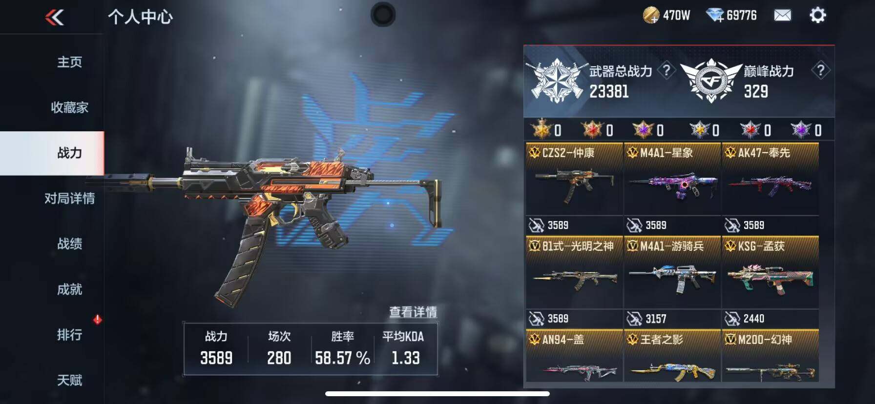 CFMEY367242枪战王者账号详情图5 CFMEY367242枪战王者账号详情图5