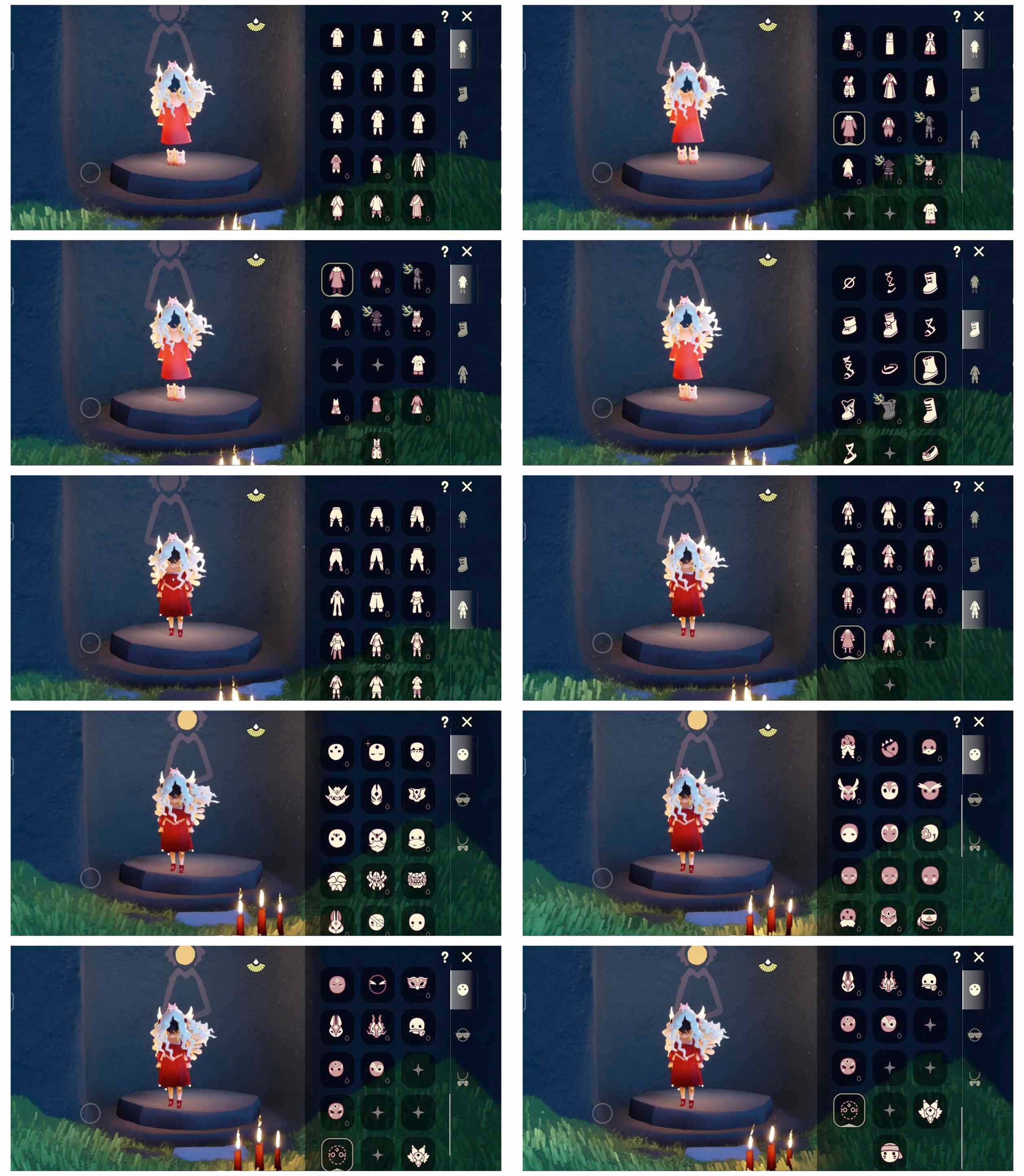 光遇账号安卓官服9季10翼白枭妮妮长裙明制帽虚荣樱花头武士裤巫师帽详情看图，价格可刀
资源：蜡烛  958  爱心 287   红烛183   翼10
已毕业地图：全图毕业  
毕业季节： 表演季  破晓季  拾光