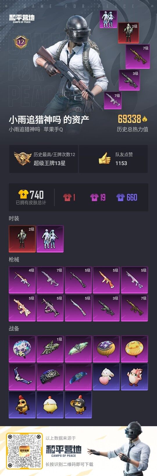 HPLE3403306和平精英账号详情图3 HPLE3403306和平精英账号详情图3