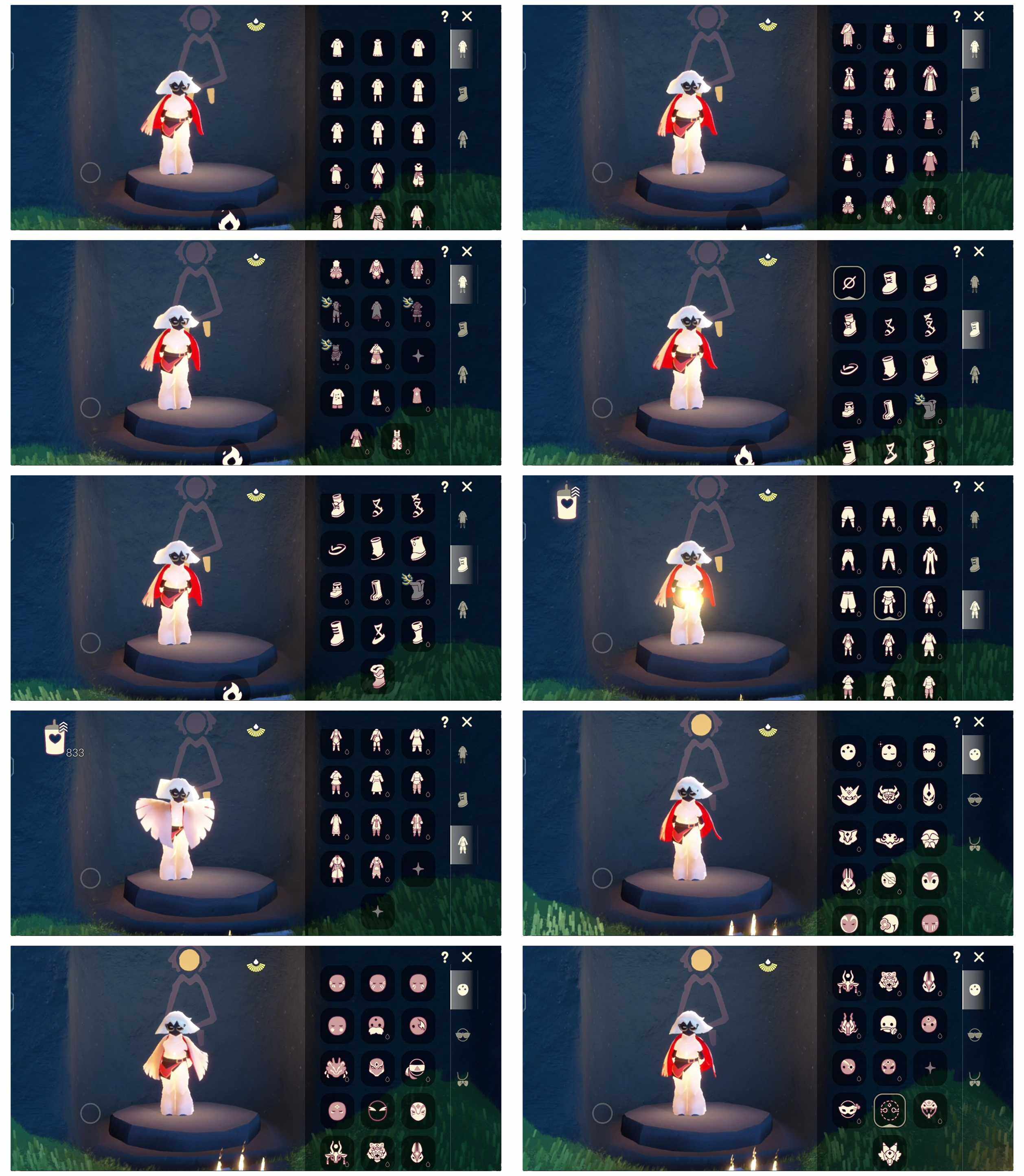 光遇账号vivo渠道服10季11翼透明蝶翼鲲灯妮妮长裙海洋武士裤武士裤盲僧眼罩绊爱
资源：蜡烛833    爱心265    红烛8   翼11
已毕业地图：全图毕业
毕业季节： 欧若拉季  追忆季  夜行季  拾光季 