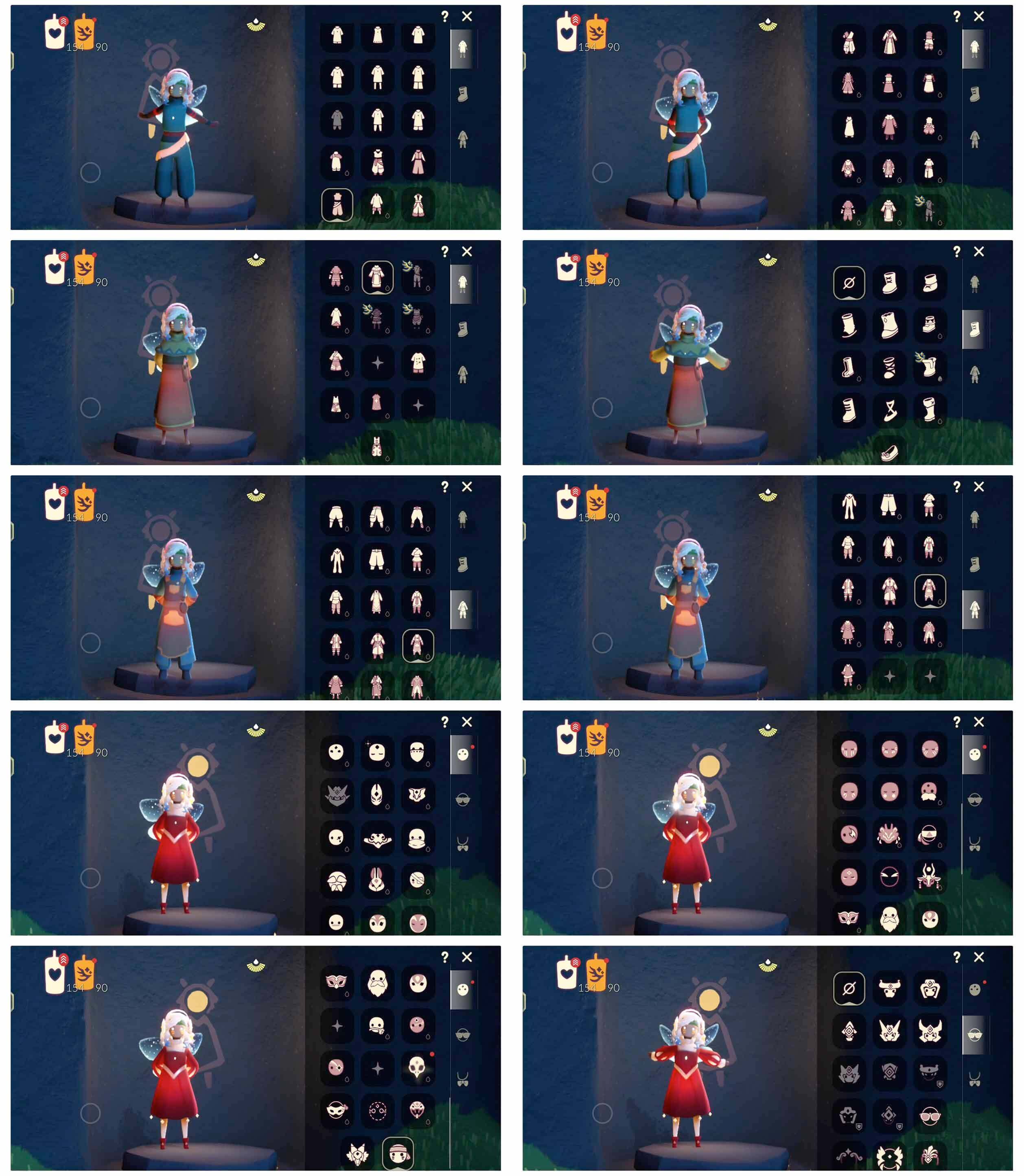 光遇账号安卓官服11季11翼透明蝶翼白雪斗篷巫师帽献瑞折扇海洋武士裤蝙蝠套鲲灯虚荣高马尾详情看图，价格可刀
资源：蜡烛  166  爱心 75   红烛11   翼11
已毕业地图：晨岛 云野   雨林  霞谷  