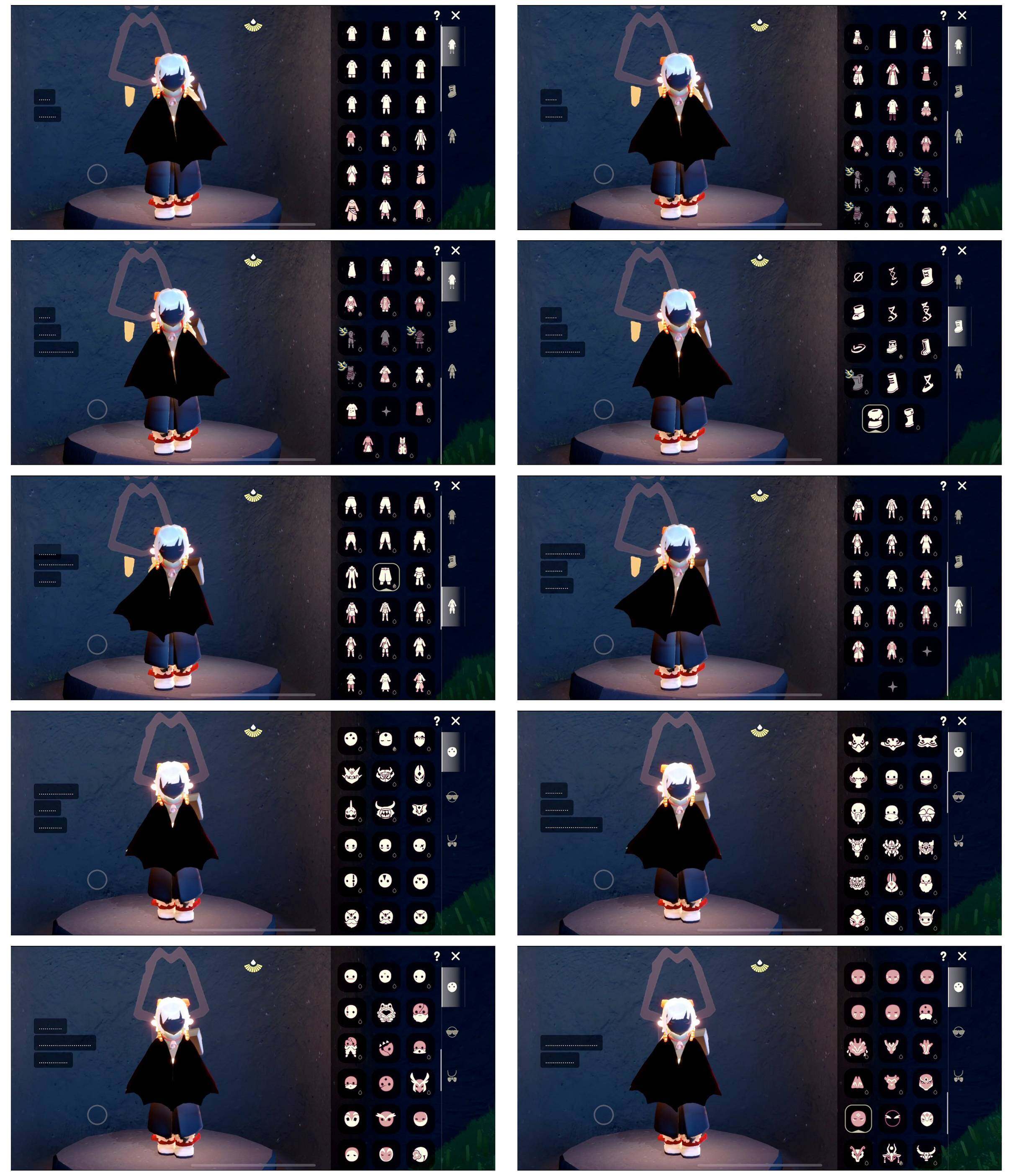 光遇账号iOS官服9季10翼蝙蝠套透明蝶翼武士裤雪花发饰布条斗篷圣诞椅子星星灯箬笠
资源：蜡烛 3118 爱心 362 红烛 20 翼10
已毕业地图：晨岛 云野 雨林 霞谷 暮土 禁阁 
毕业季节：半小王子季 风行