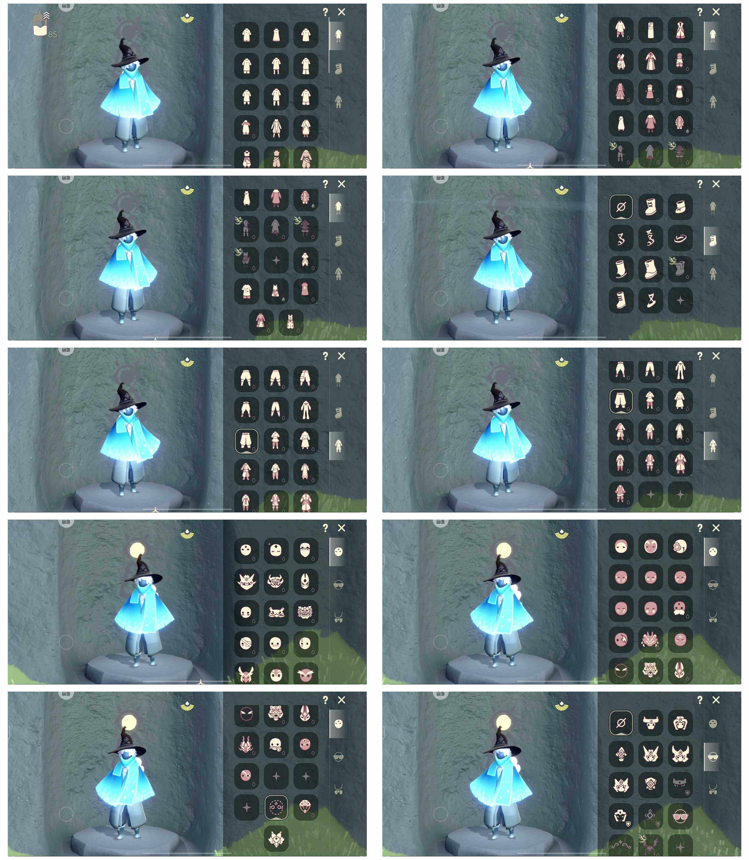 光遇账号华为渠道服11季11翼透明蝶翼相框斗篷狐狸背包巫师帽白枭圣诞帽星月头冠蓝色音乐会
资源：蜡烛    85爱心 248   红烛 70  翼11
已毕业地图：全图毕业
毕业季节： 表演季  破晓季  欧若拉季 