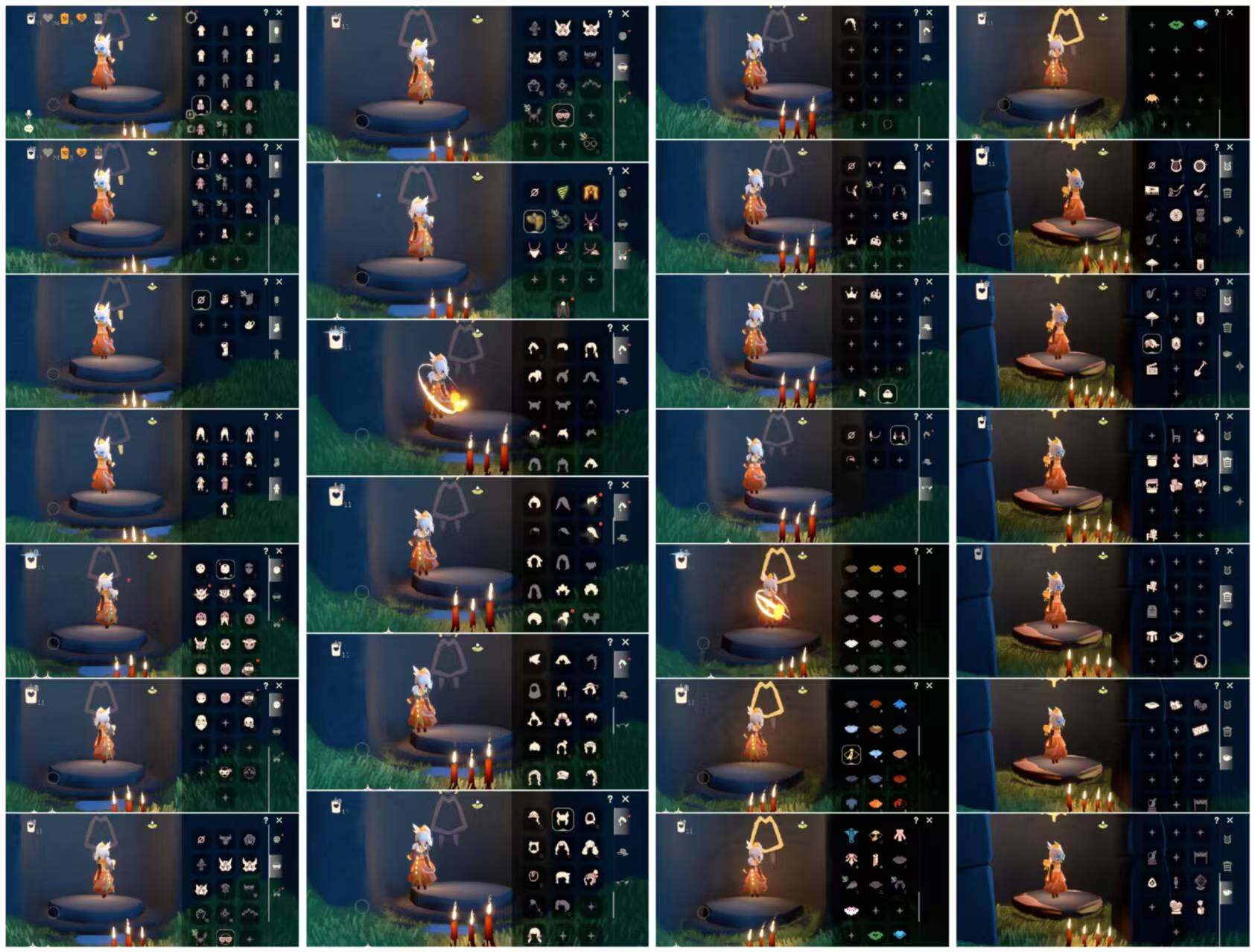 光遇账号安卓官服HY1176  安官  蜡烛11，爱心0，季蜡0，升华蜡烛0，光翼74，毕业季：表演季；毕业礼：暗红斗篷，燕尾斗篷，白枭发型，单边小辫，黄眉企鹅面具；礼包：王子围巾，小黄鸭发饰，玉兔拖鞋；热门复刻：