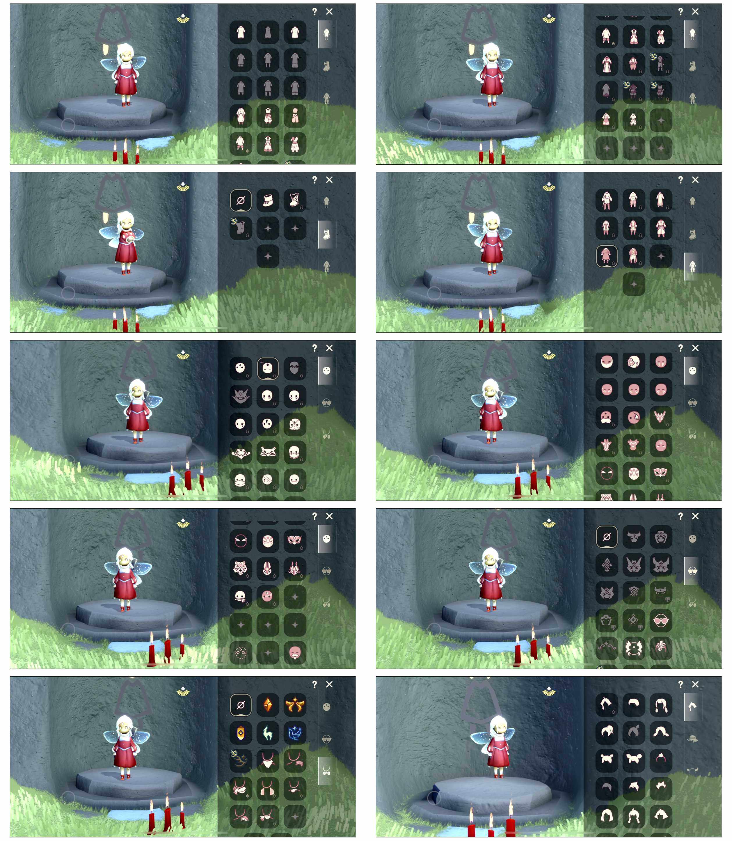 光遇账号iOS官服5季鸟羽斗篷红色流珠裙虚荣樱花头猫猫头女巫发型暗彩斗篷冥龙斗篷
资源：蜡烛  36  爱心 34   红烛2   
毕业季节： 破晓季 欧若拉季 追忆季  九色鹿季  青鸟季 
热门裤子：遥鲲长袍 