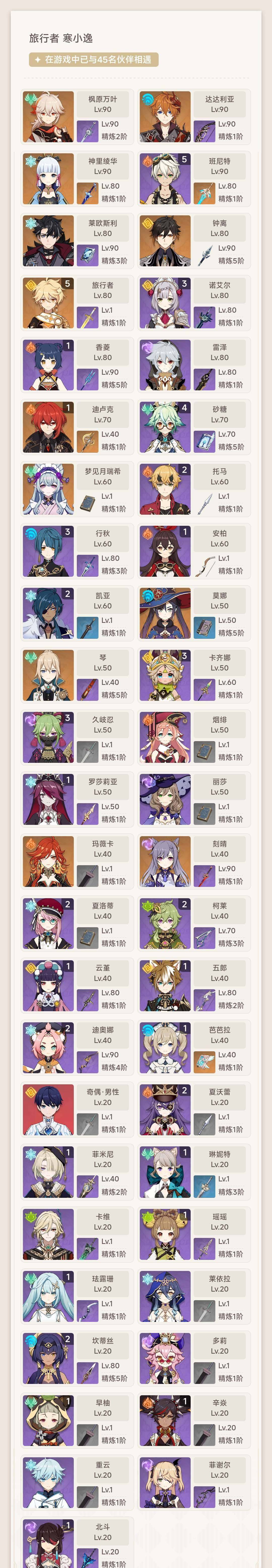 YSEY315497原神账号详情图3