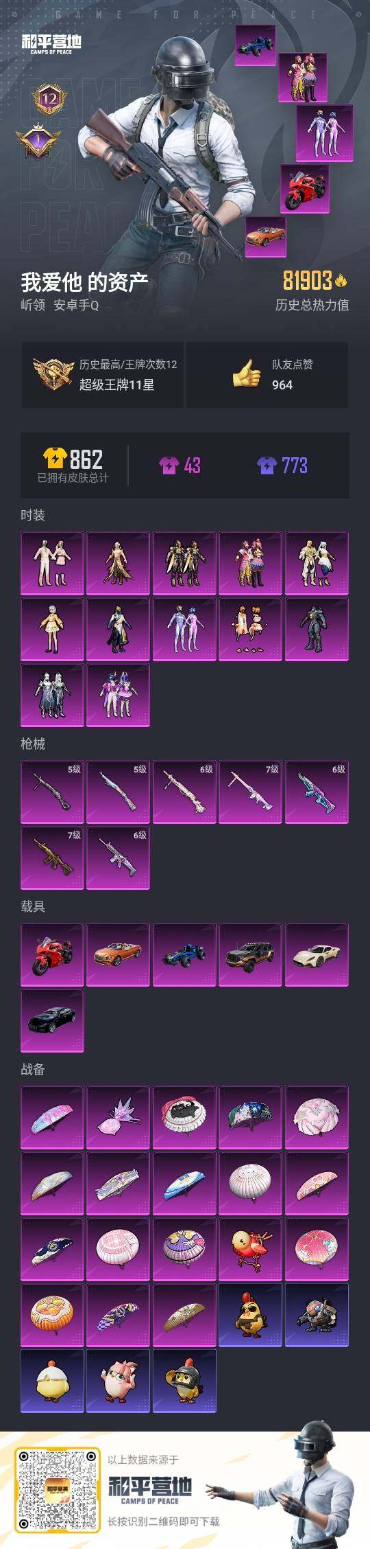 HPLX3405000和平精英账号详情图3 HPLX3405000和平精英账号详情图3