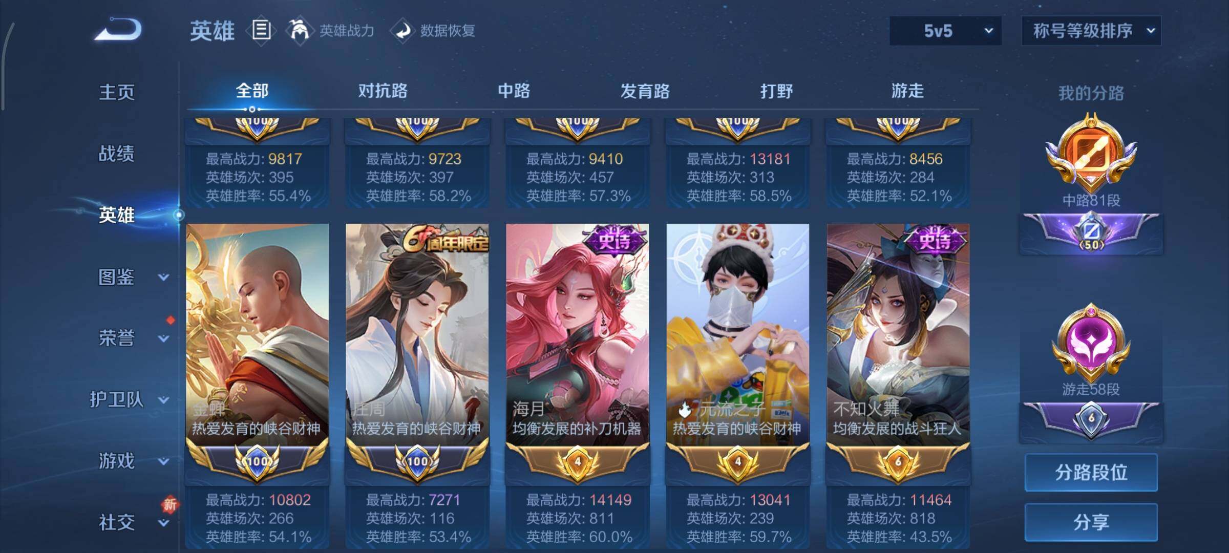 WZCMY3395881王者荣耀账号详情图5