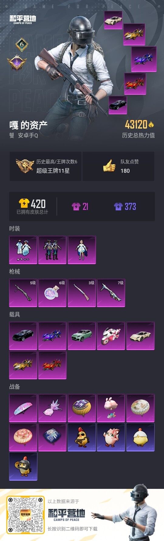 HPLX3406368和平精英账号详情图3 HPLX3406368和平精英账号详情图3